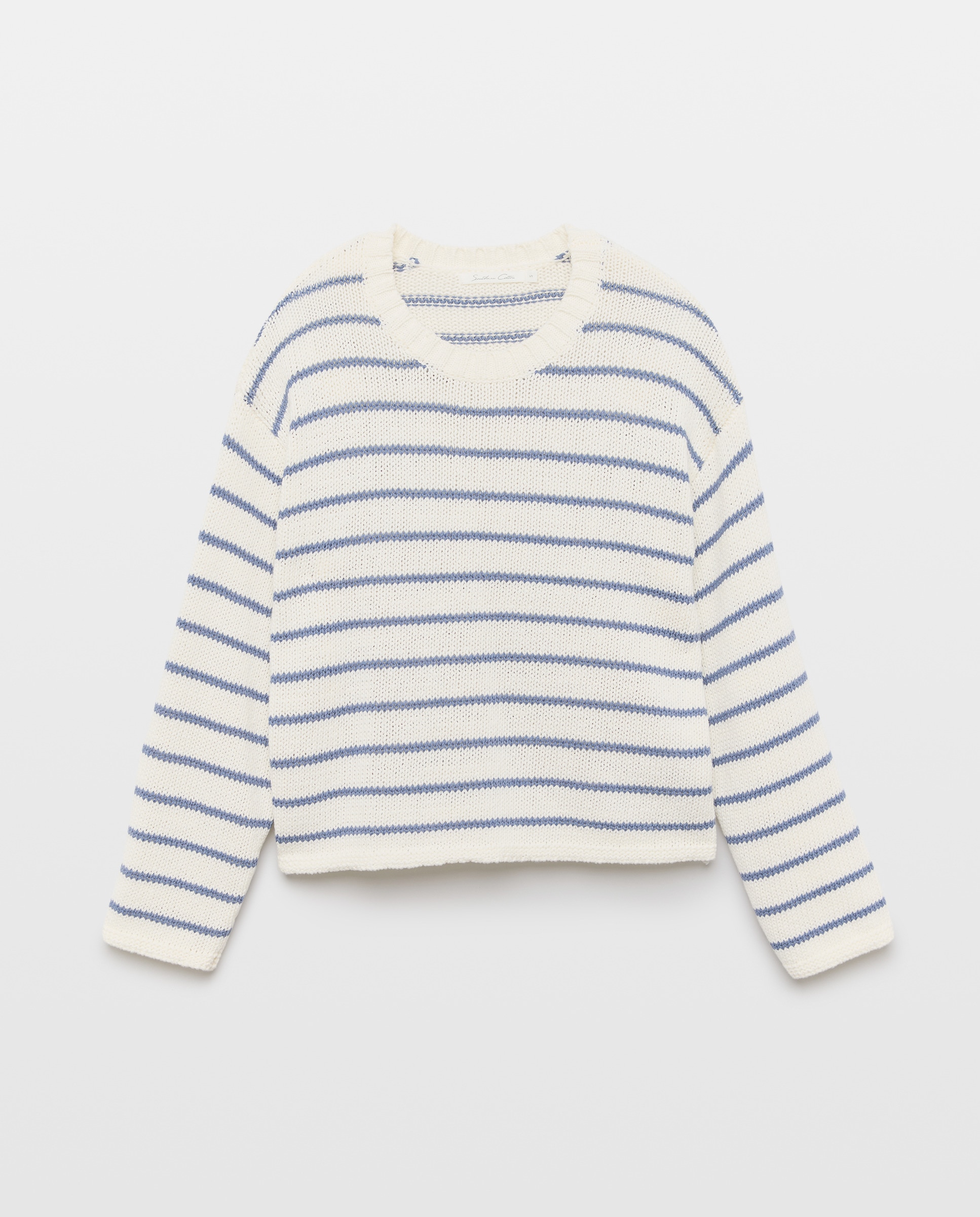 Camisola de Malha Curta com Fitas Azul-4