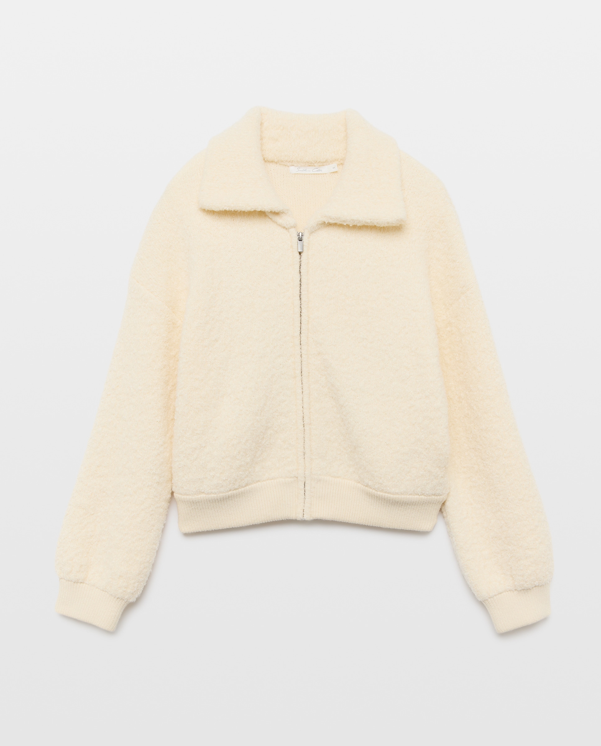 Blusão Bomber de Tricot 120 Cru-4