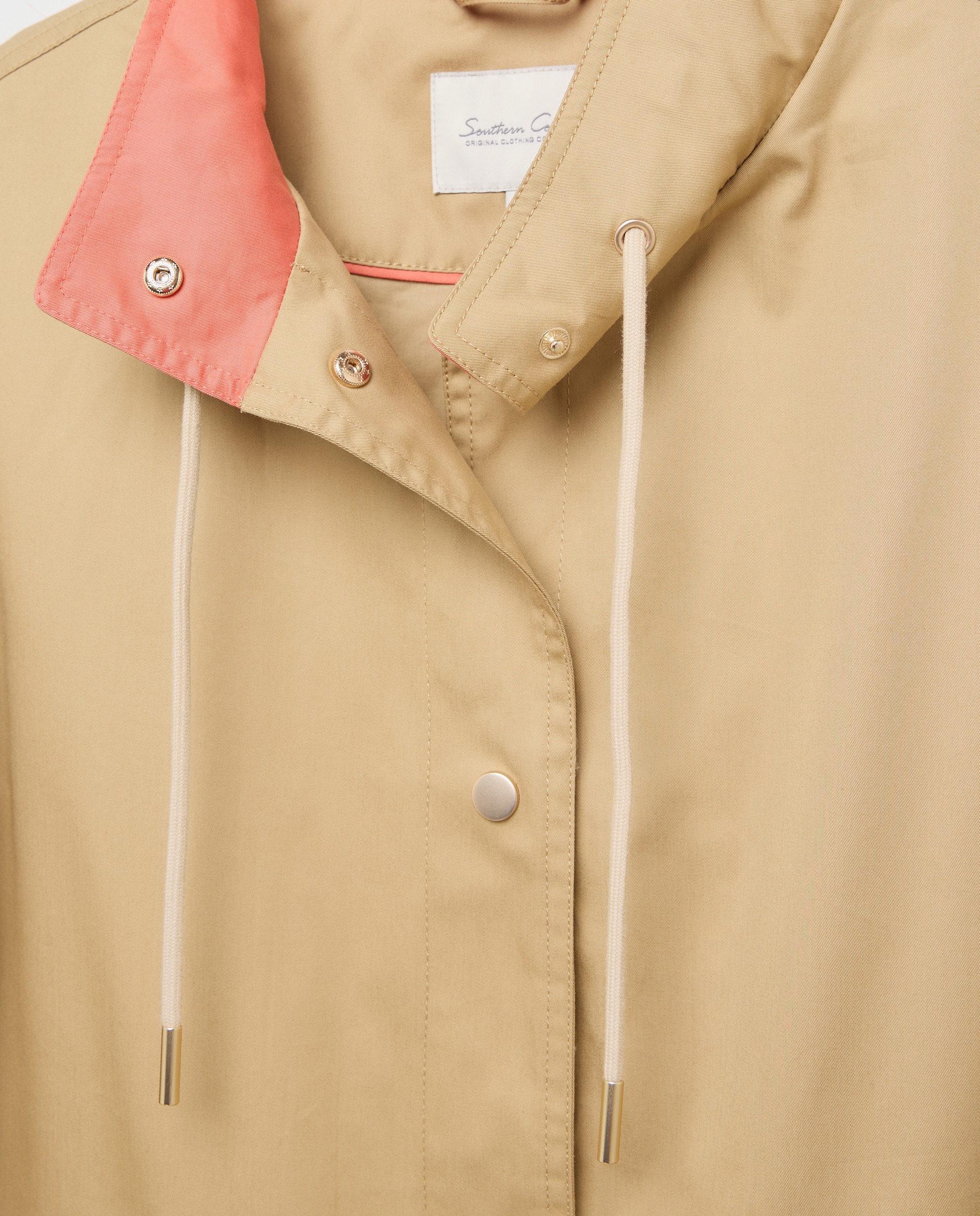 Gabardine Comprida com Contrastes 730 Camel-5