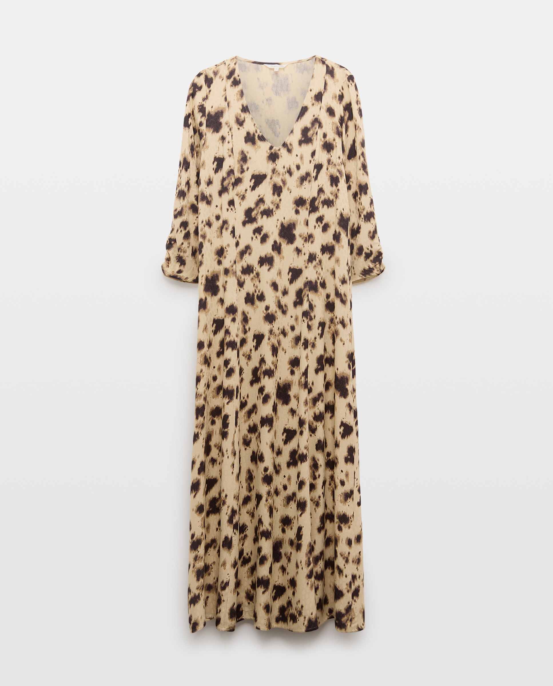 Vestido com Animal Print Branco-5