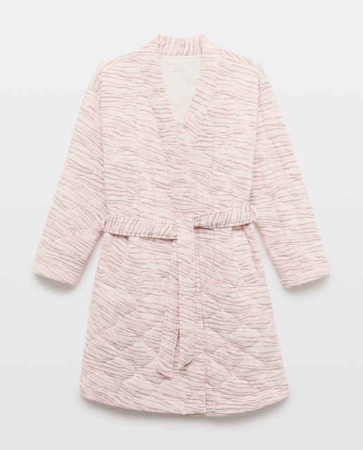 Imagem 0 de Robe Acolchoado com Animal Print de Zebra