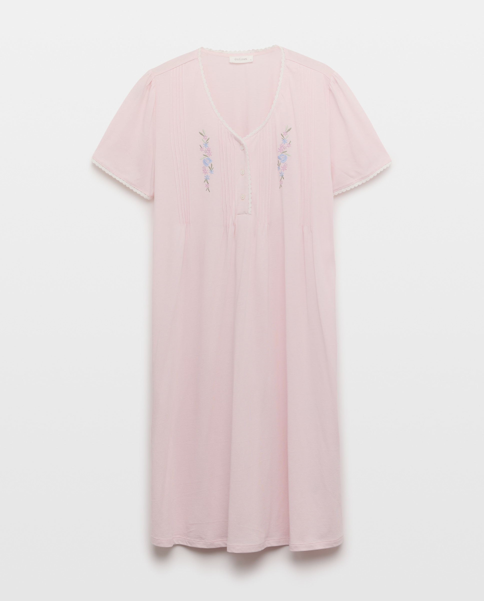 Robe Cruzado com Gola de Renda Verde-1