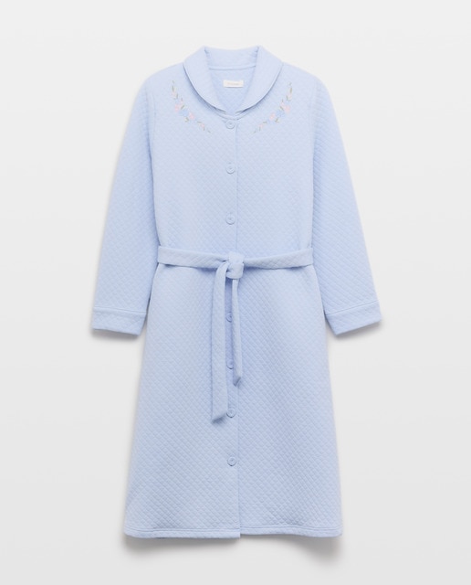 Imagem 0 de Robe com Botões e Detalhes Florais