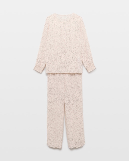 Imagem 0 de Pijama com Estampado Floral e Mangas em Balão