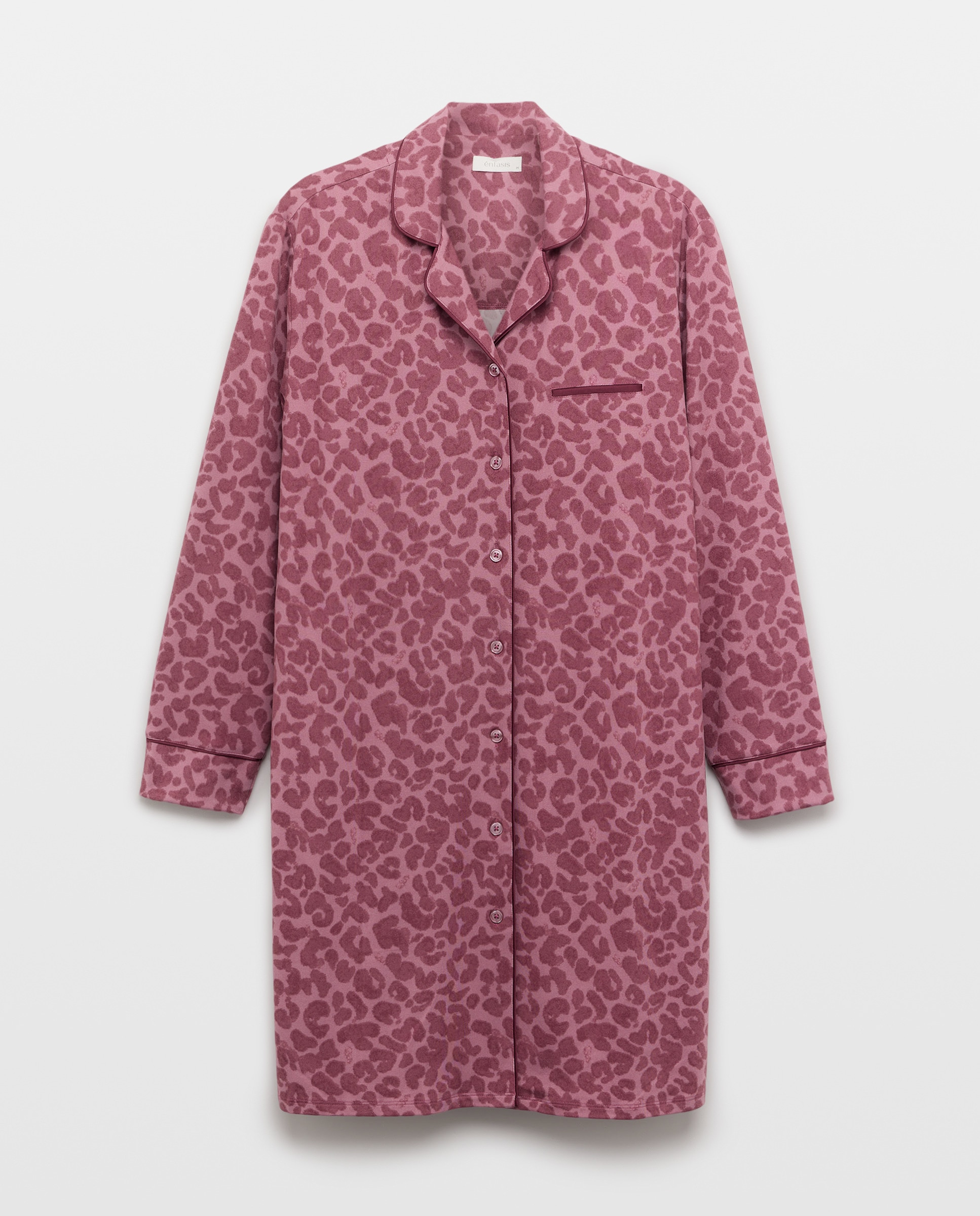 Camisa Estampada de Poliéster Rosa-3