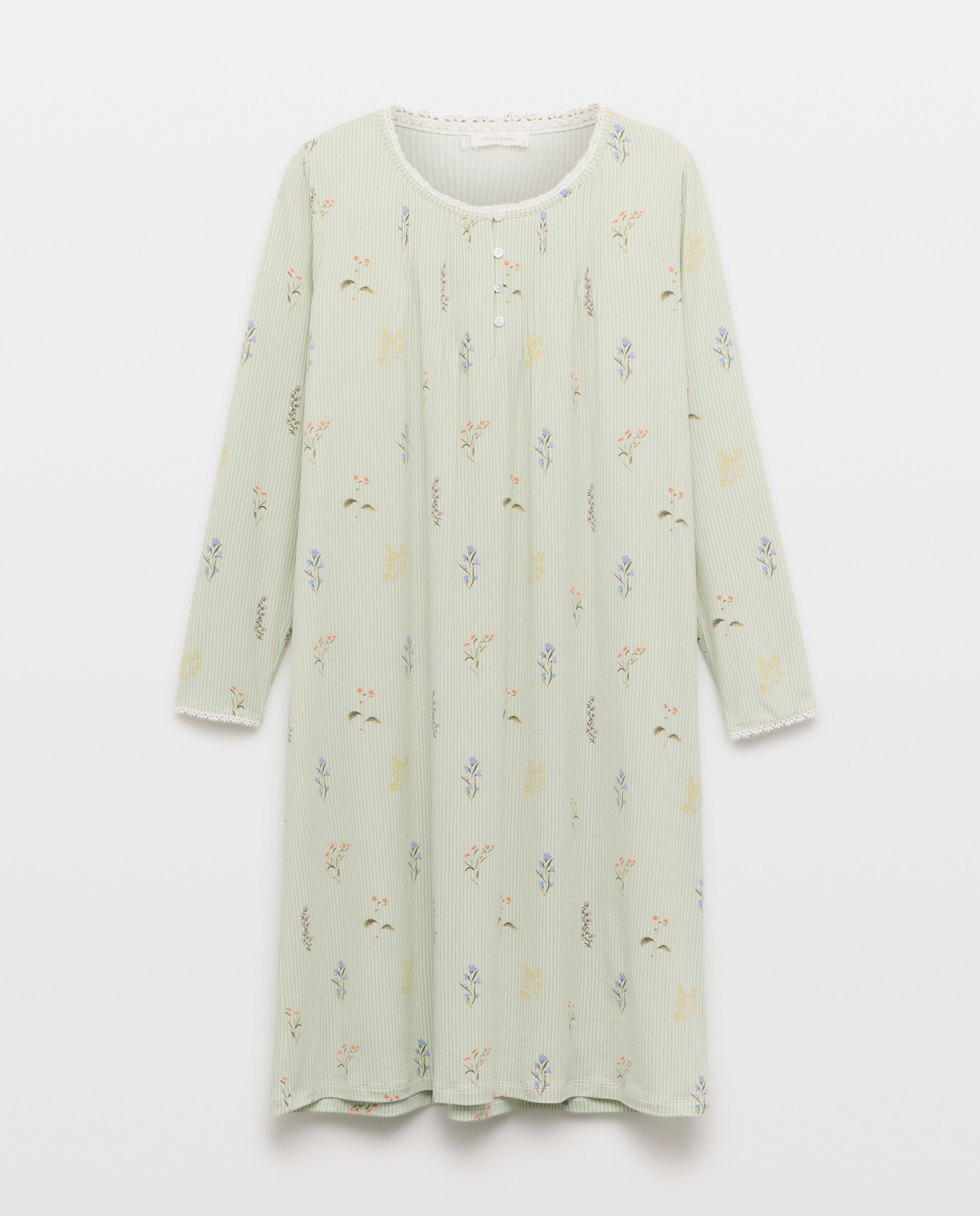 Camisa de Dormir com Estampado Floral e Carcela Multicolor-3