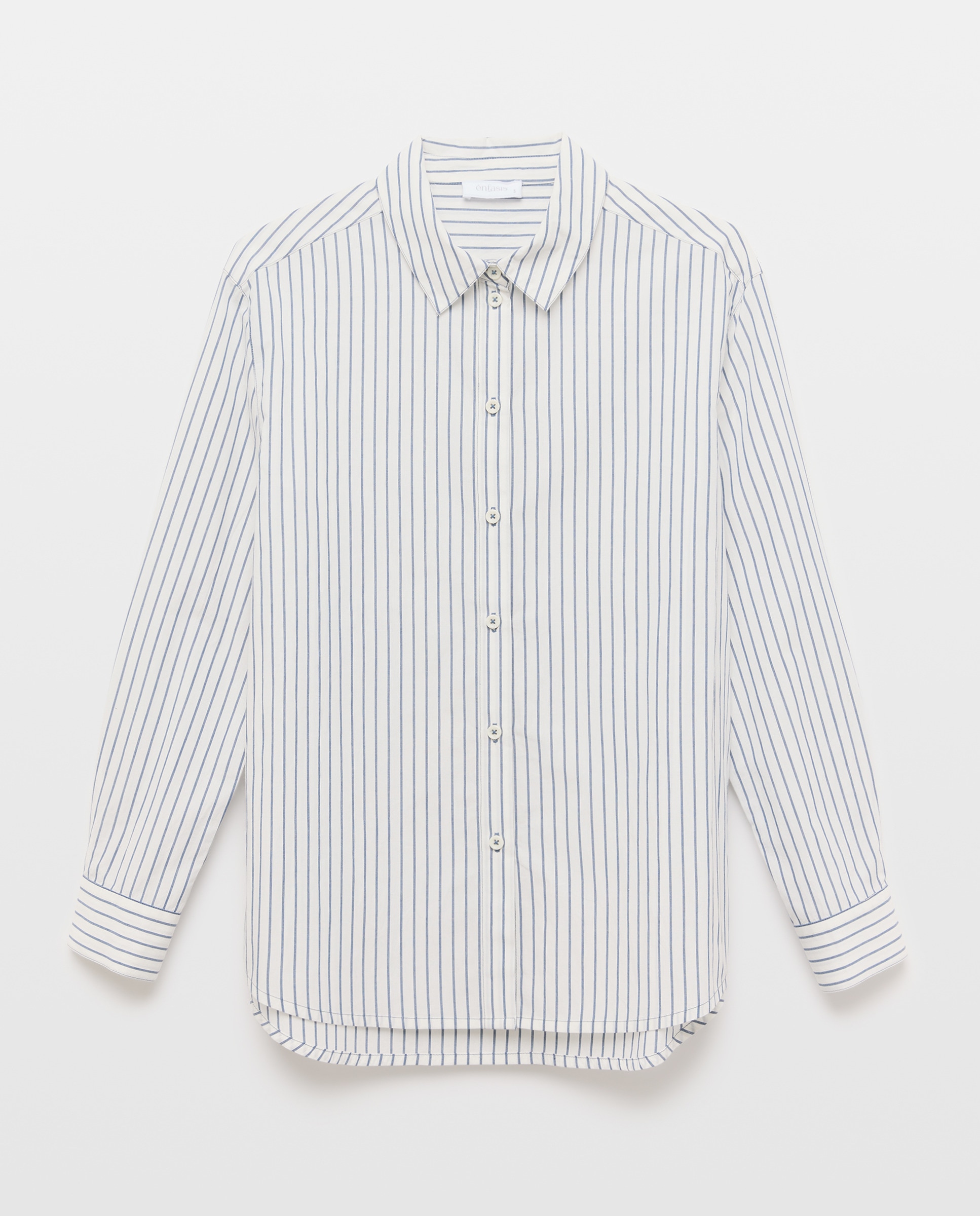 Camisa às Riscas Branco-4