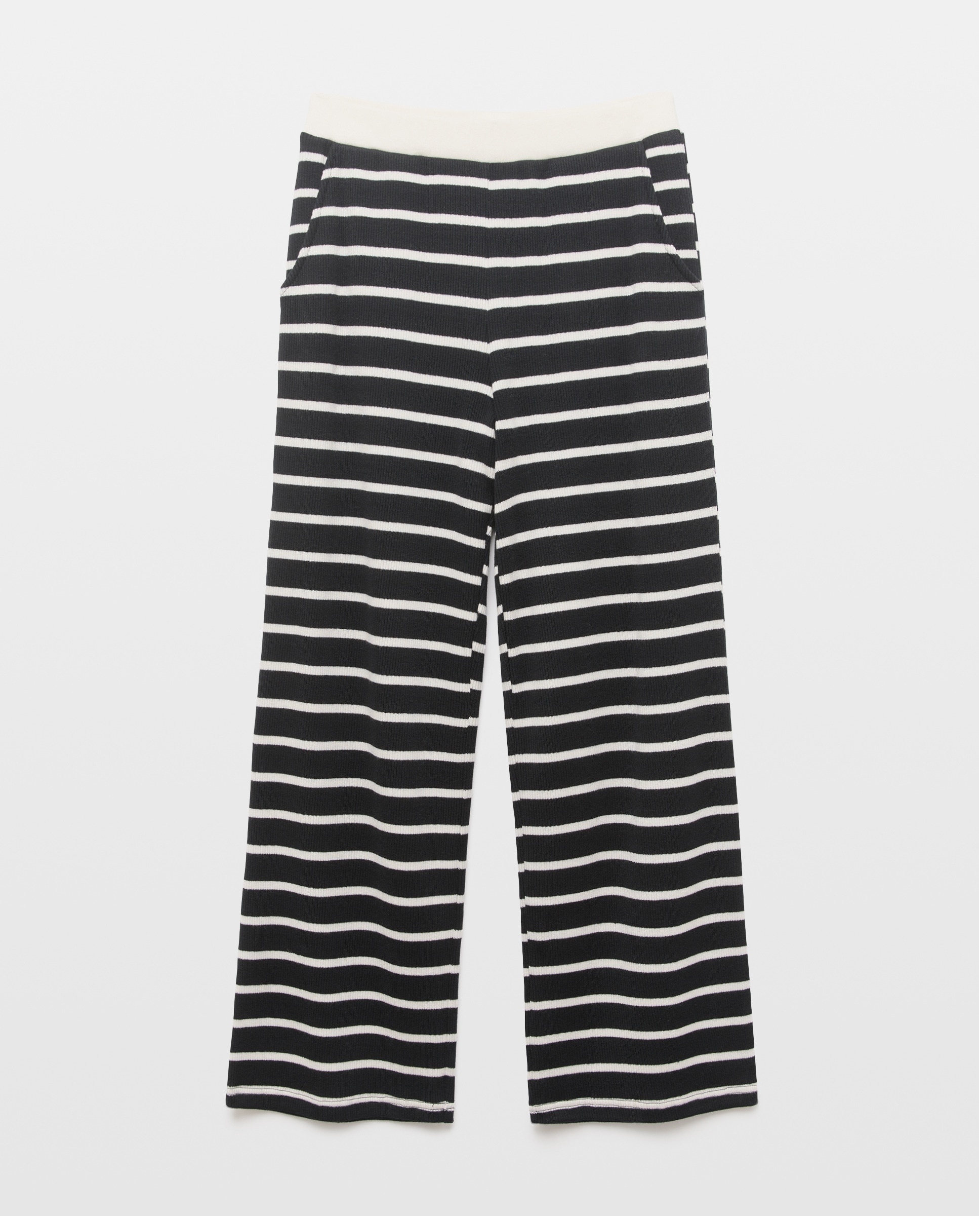 Calças Palazzo com Elástico na Cintura Preto-4