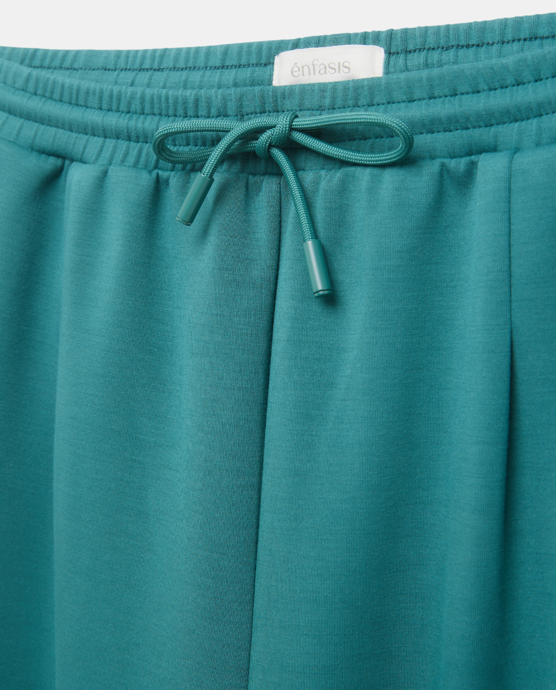 Calças Regular com Detalhes na Bainha 530 Verde Escuro-5