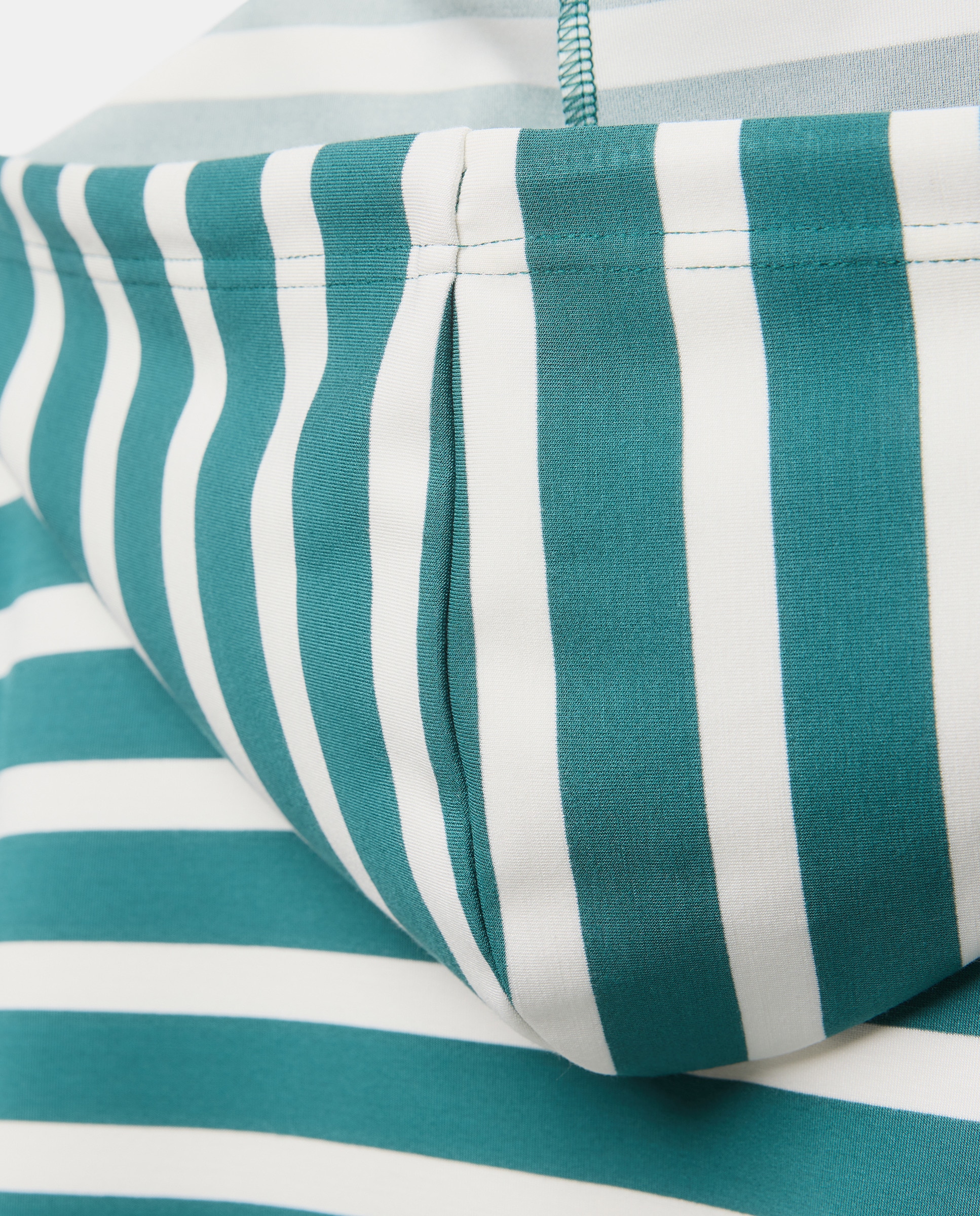 Sweatshirt às Riscas e com Capuz Verde-5