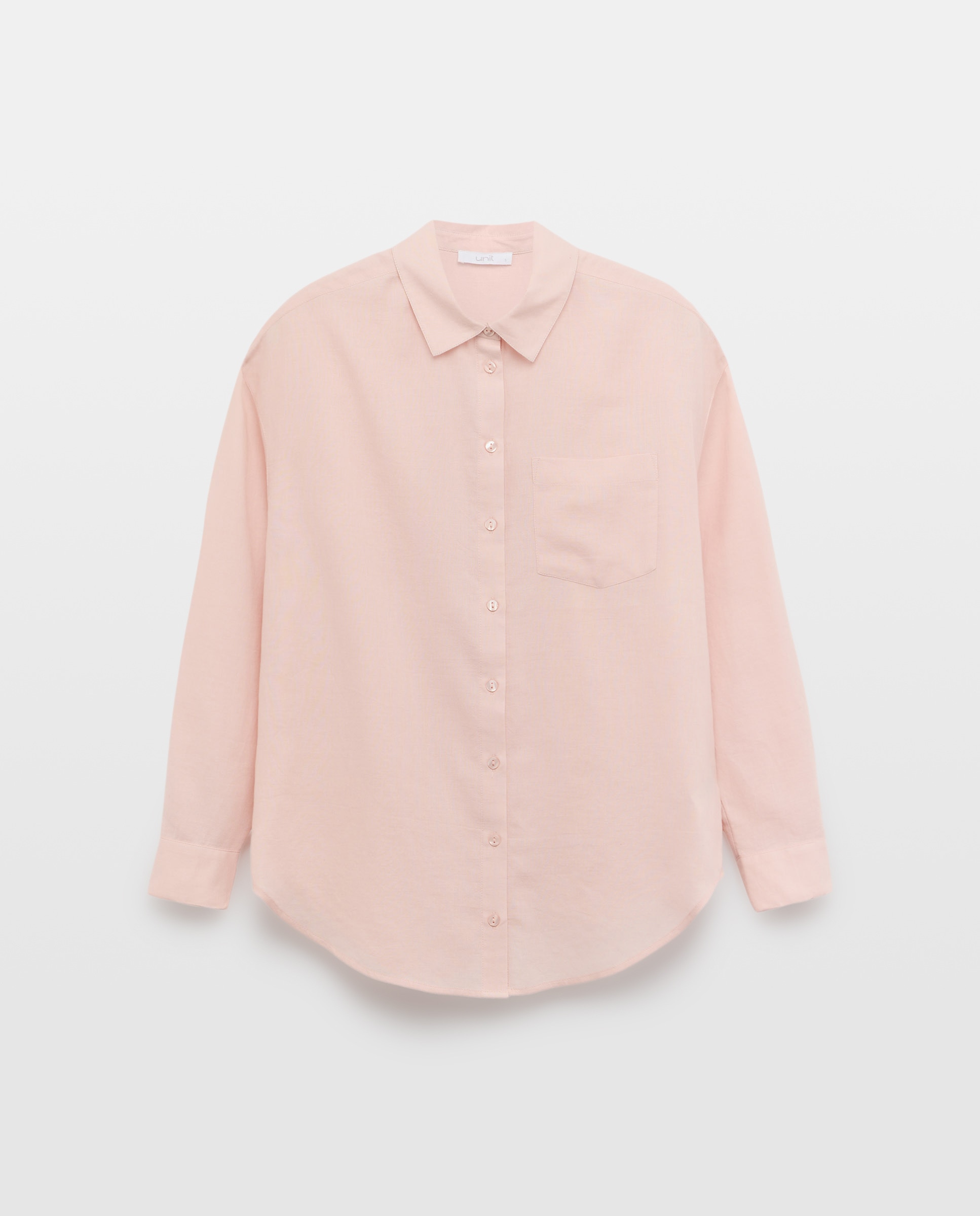 Camisa de mujer de algodón Rosa claro-4