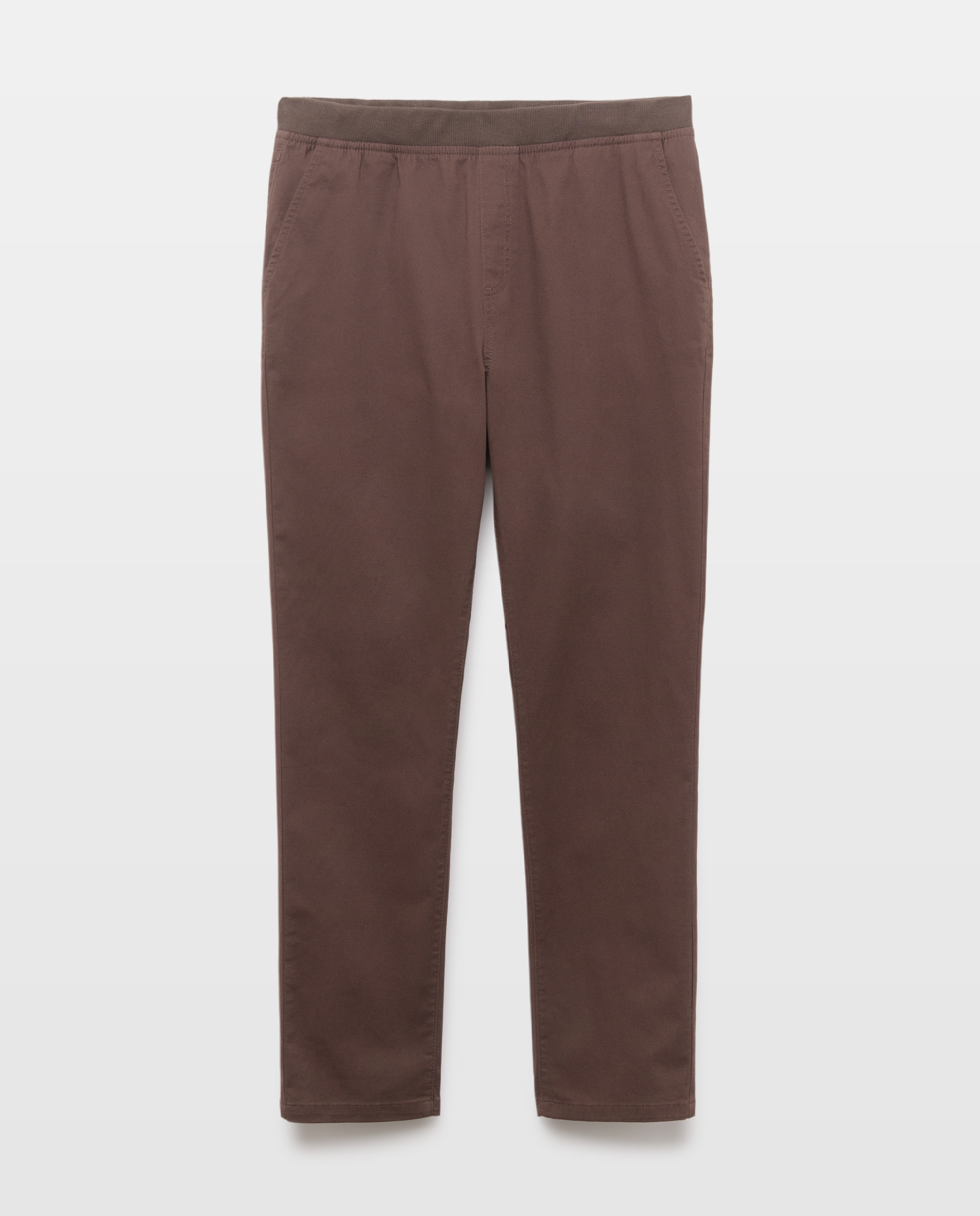 Pantalón largo con goma elástica de mujer Chocolate-4