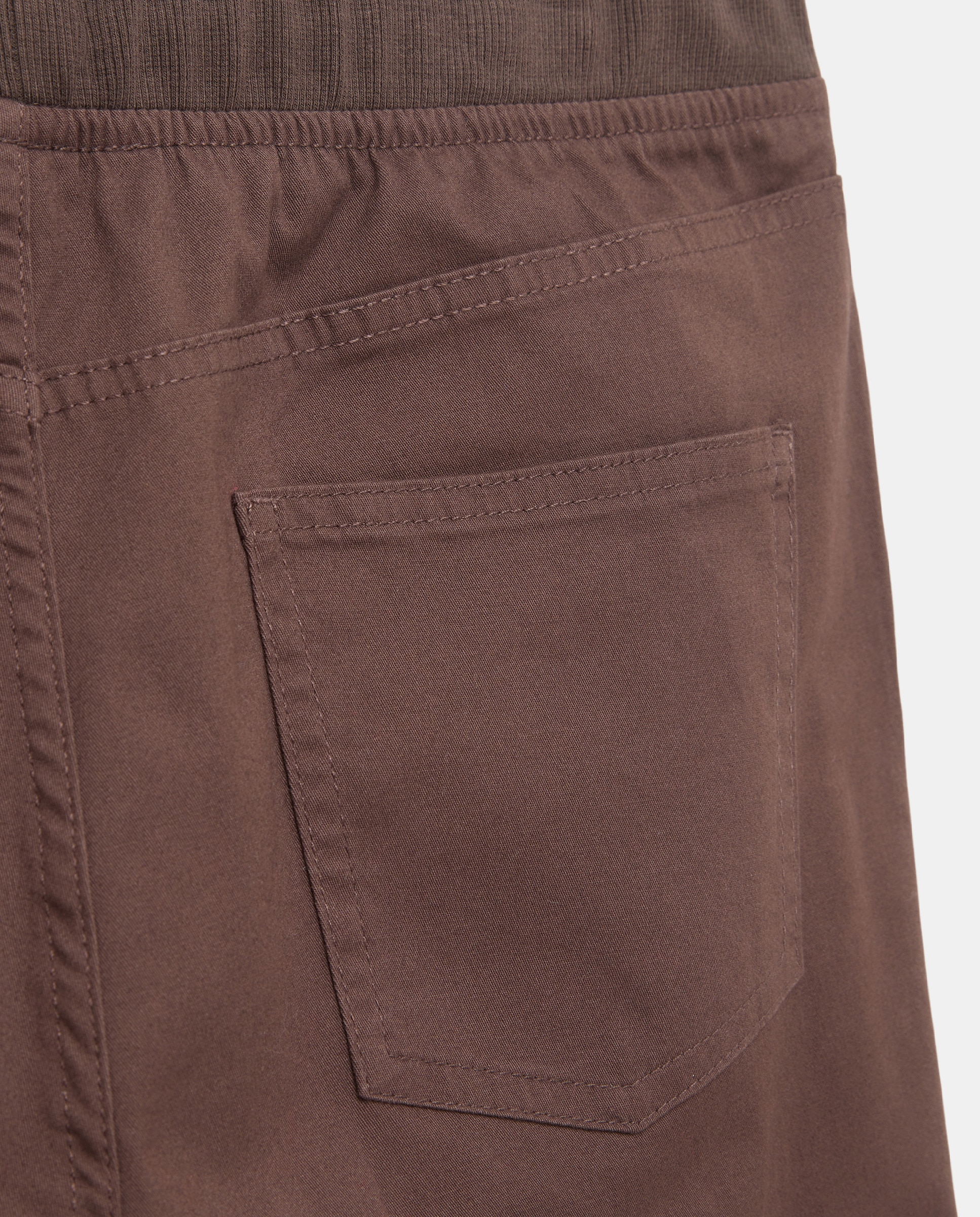 Pantalón largo con goma elástica de mujer Chocolate-5