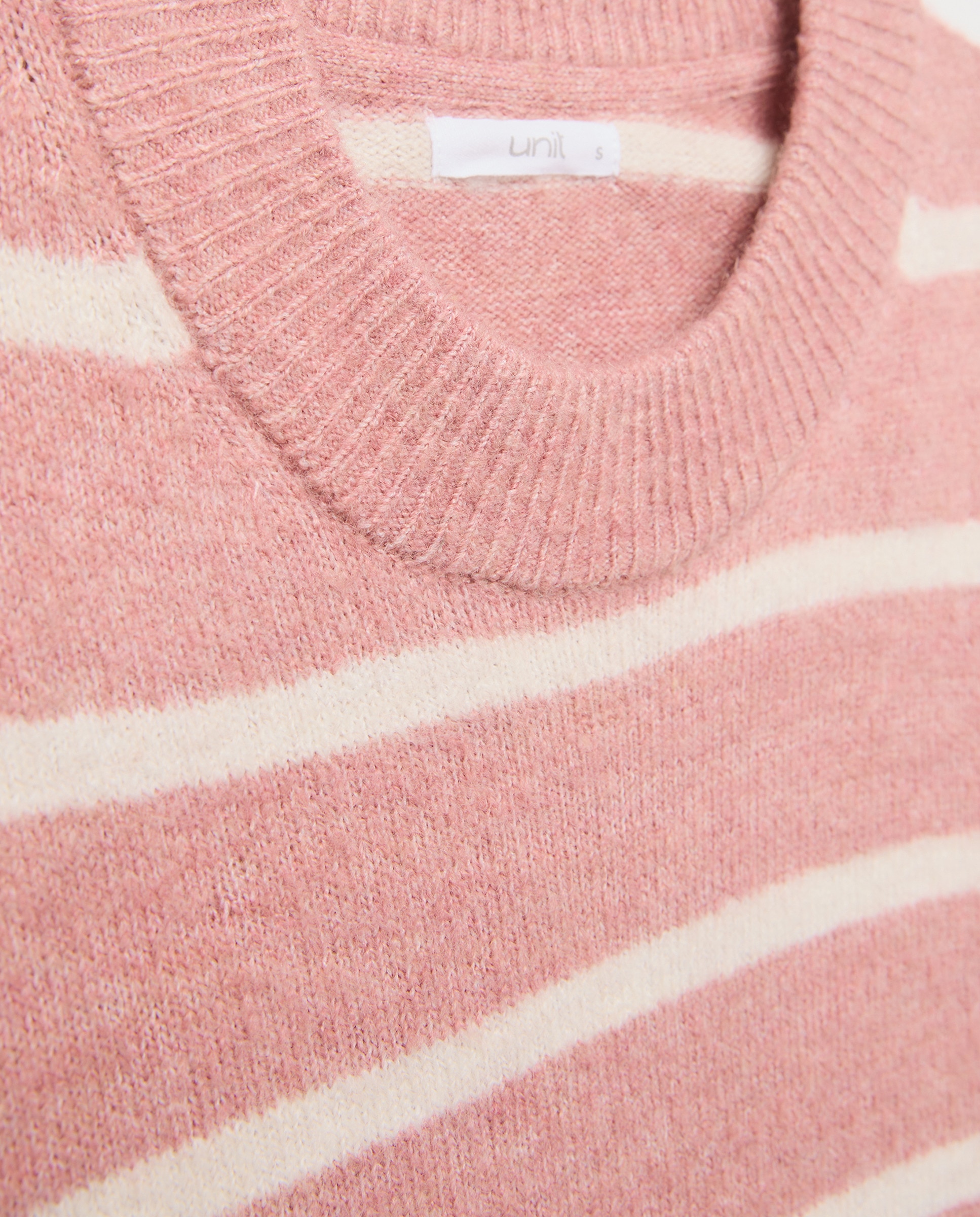 Jersey de mujer básico cuello caja Rosa-5