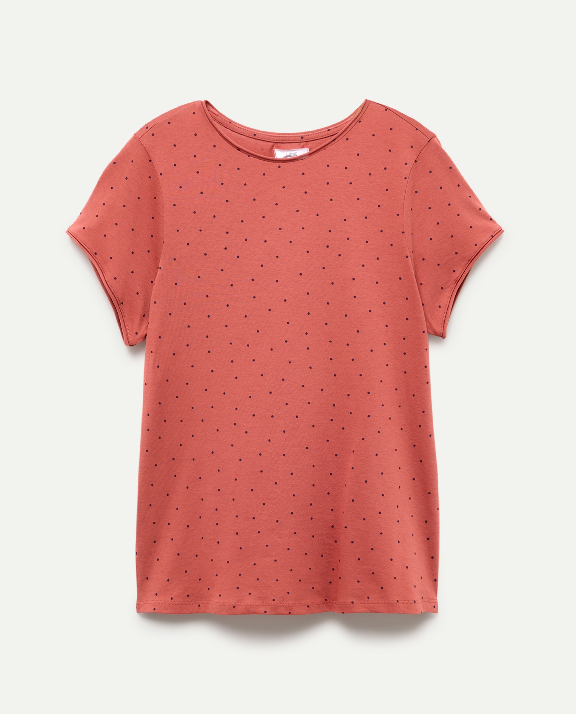 Camiseta estampada de mujer cuello caja Rosa-4