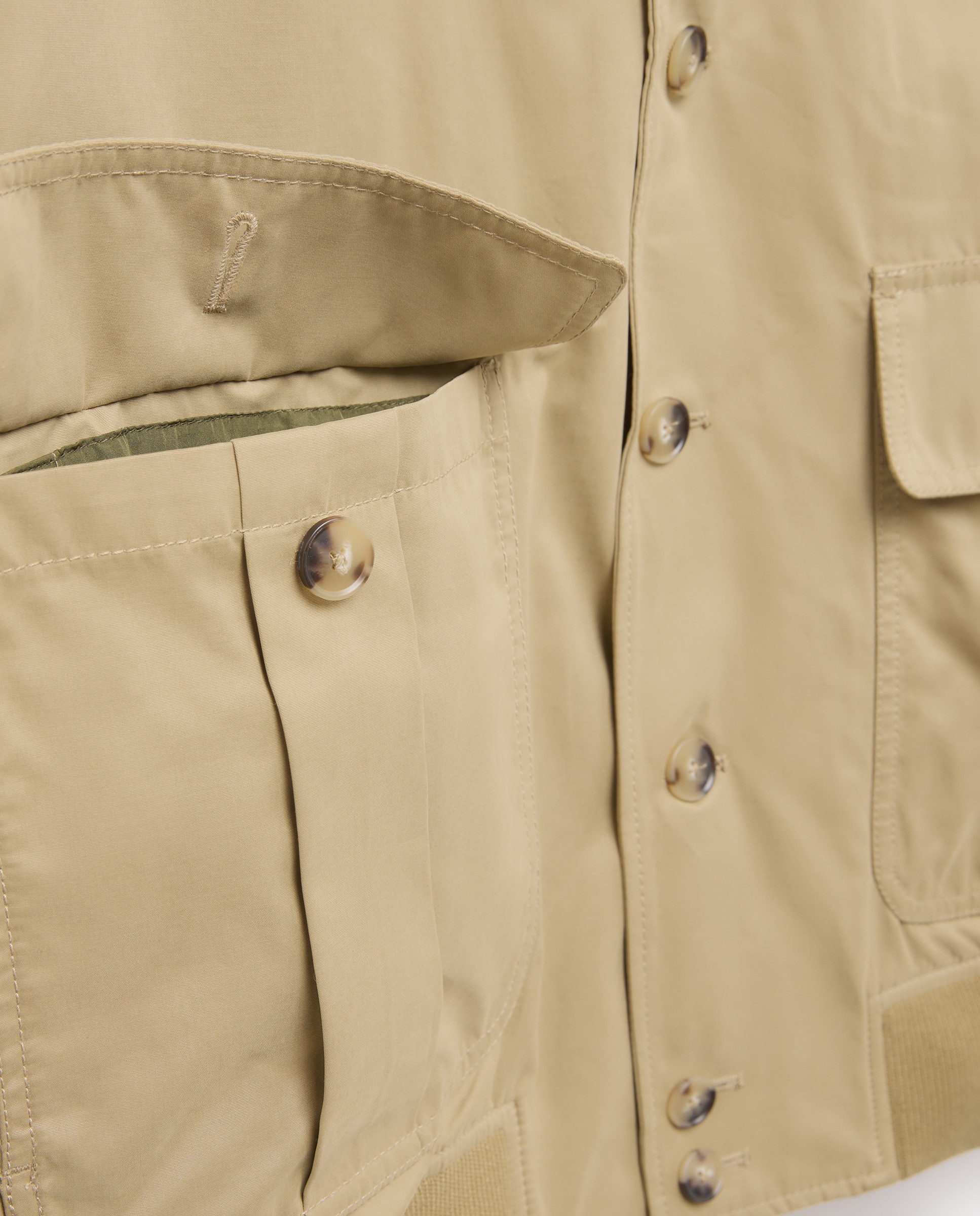 Blusão Técnico com Mistura de Algodão Taupe-5