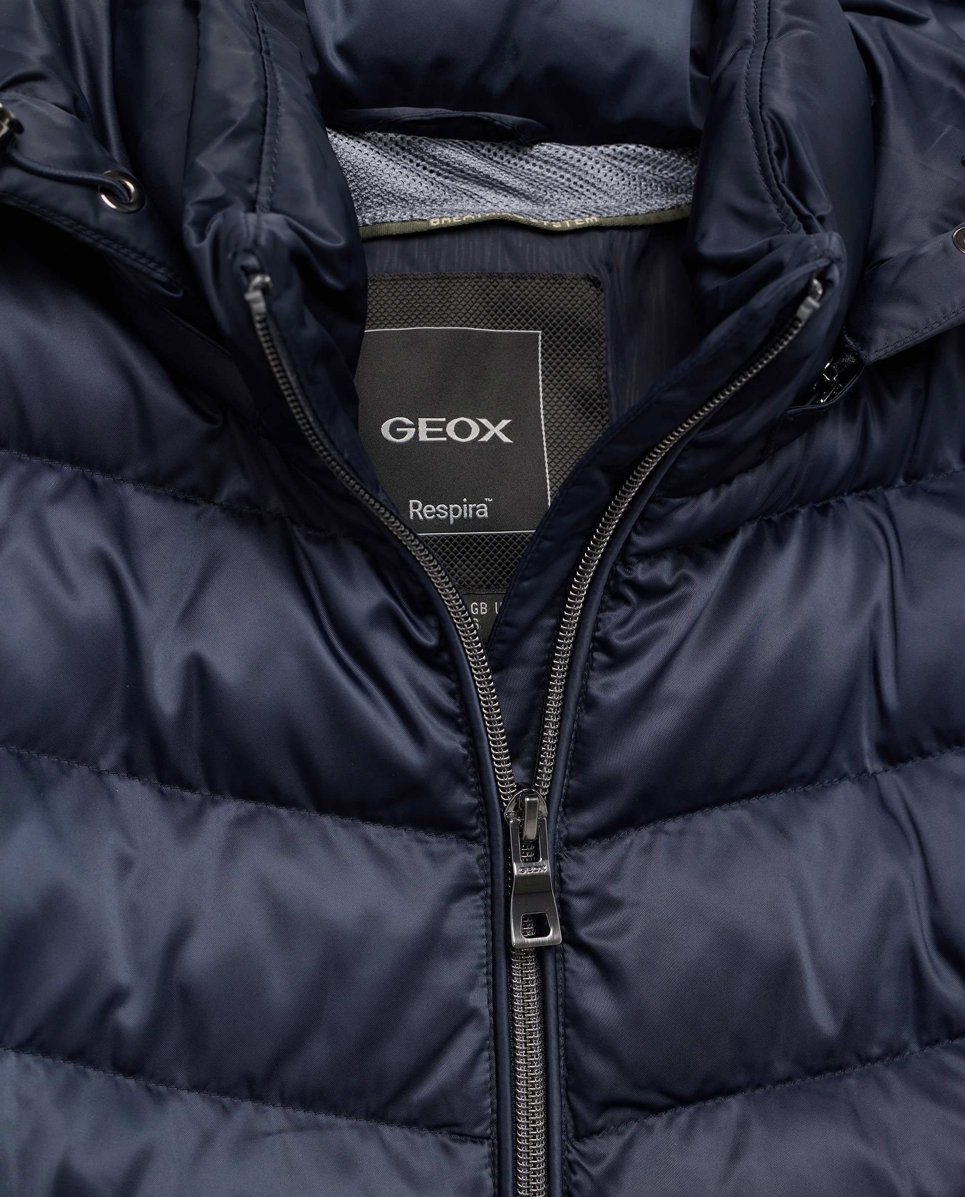 Casaco Curto com Capuz Desmontável Azul-marinho-2