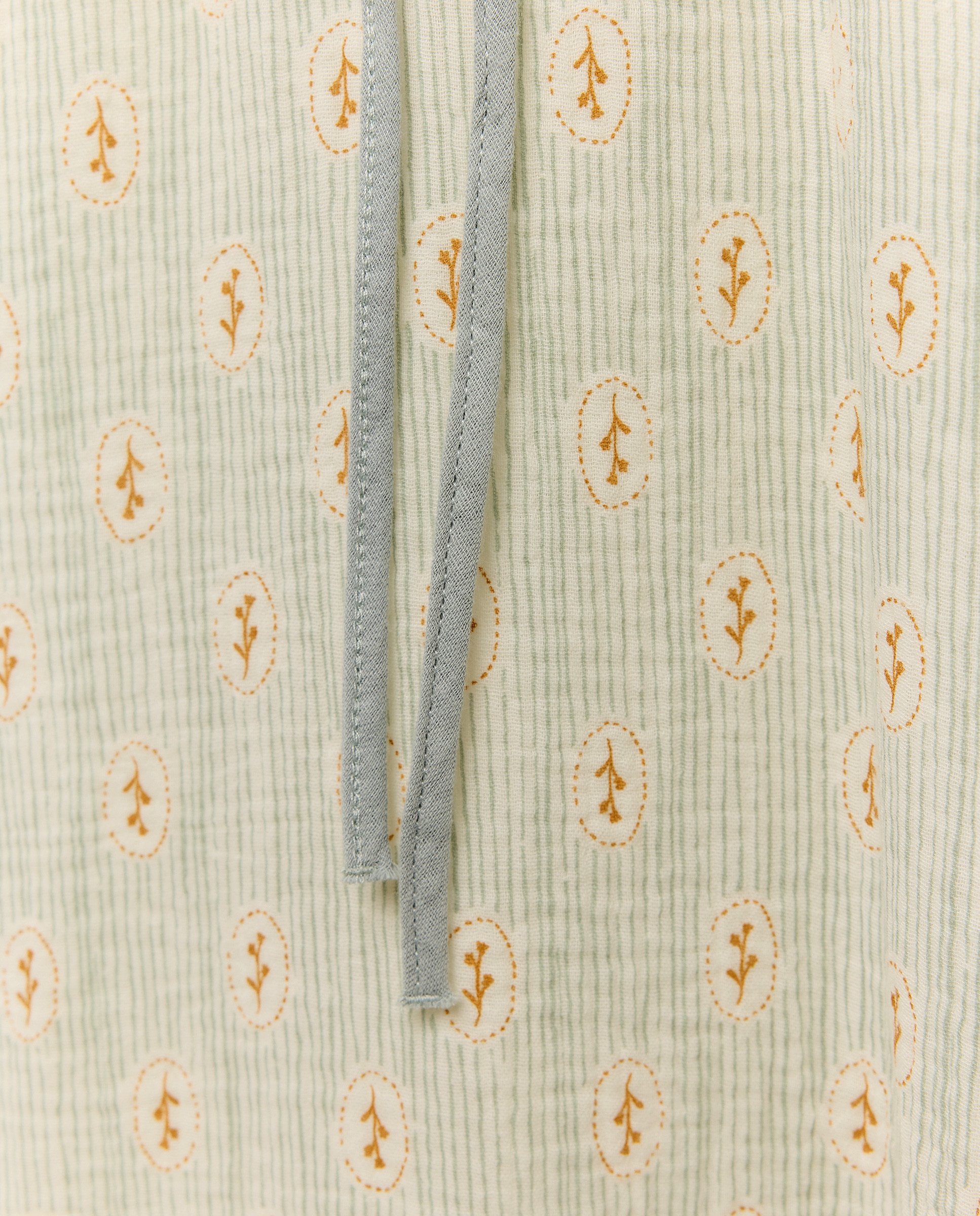 Camisón mujer algodón largo estampado lazo 582 Verde agua-4