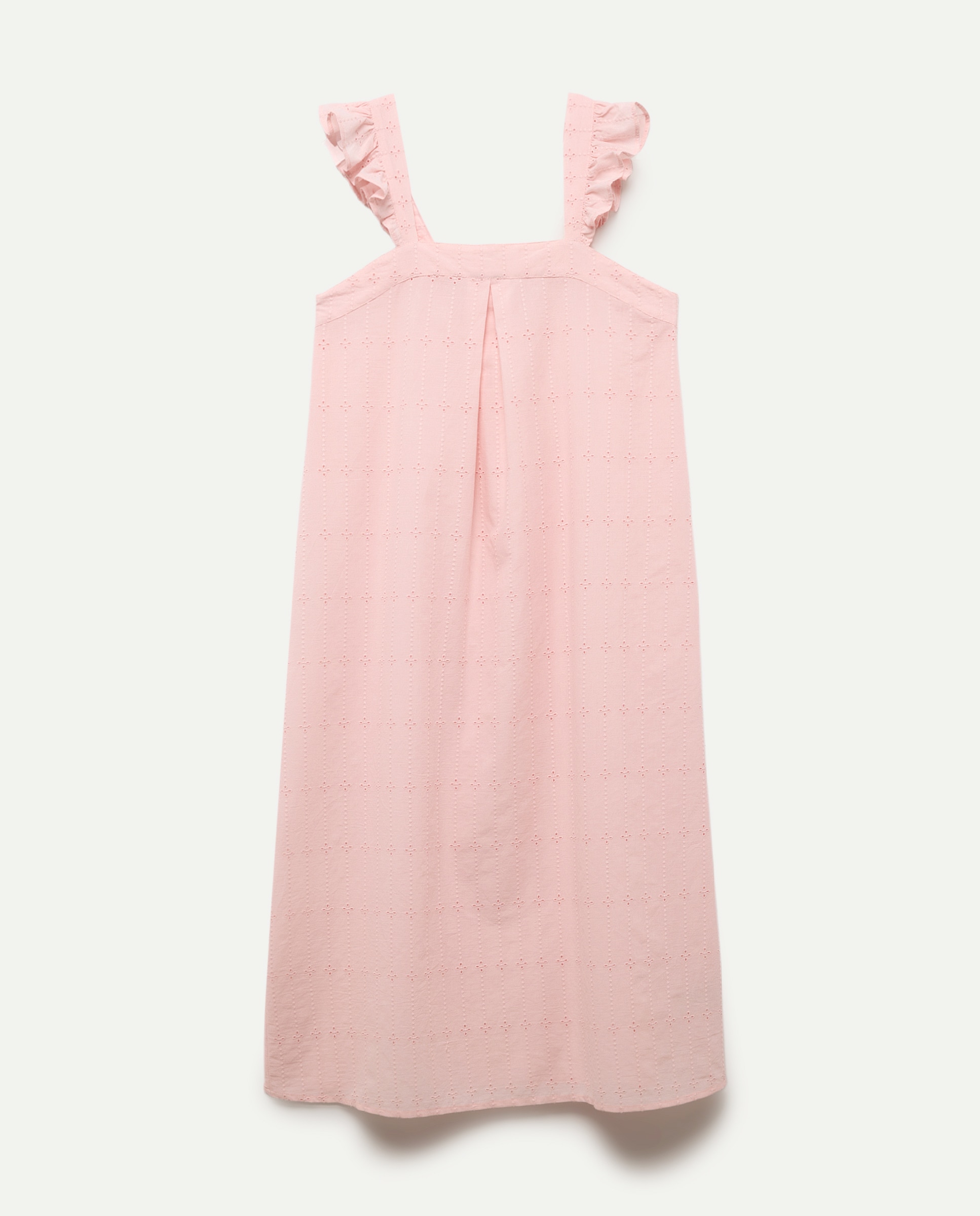 Camisón mujer algodón bordado Rosa claro-3