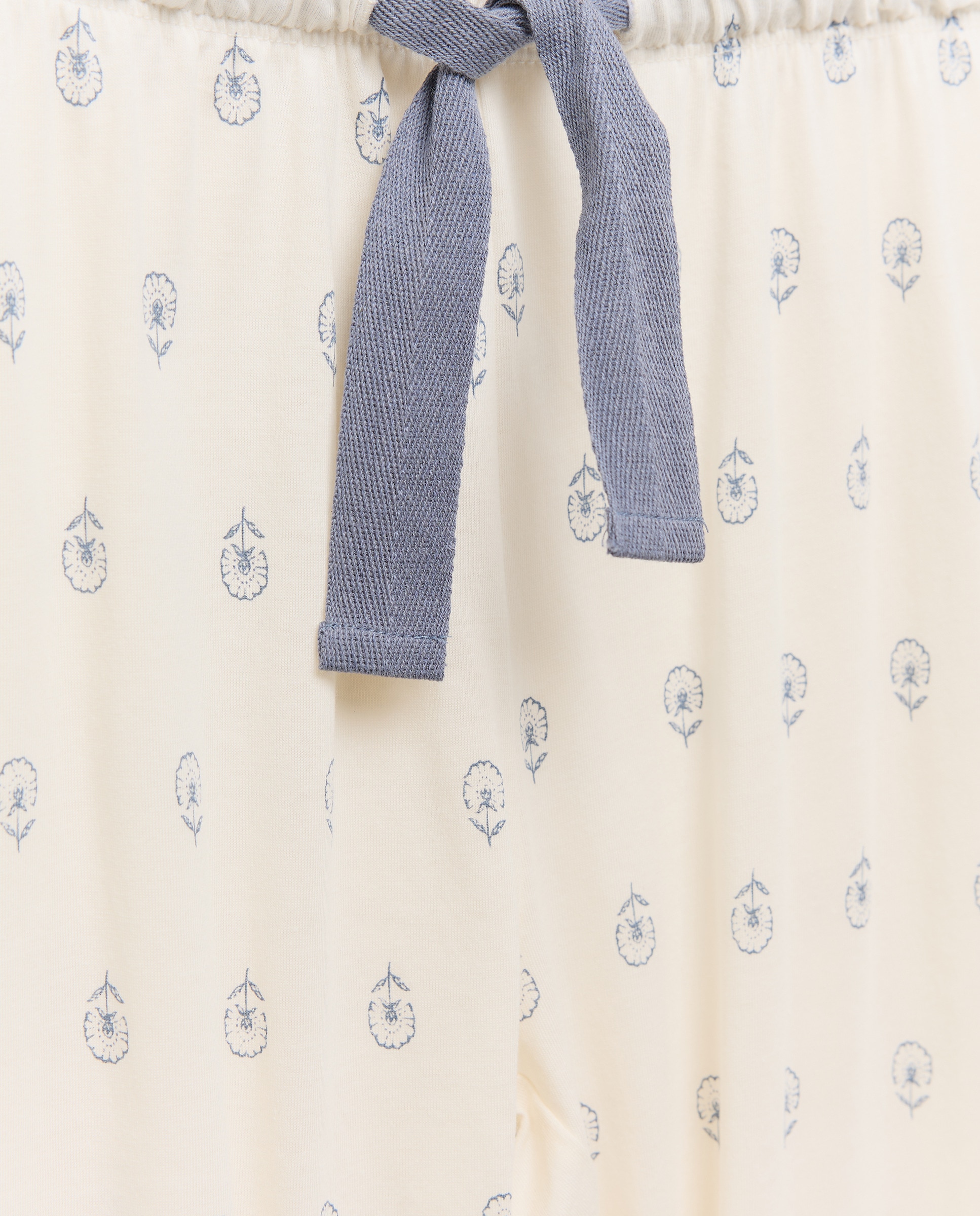 Pijama mujer algodón estampado Blanco roto-4