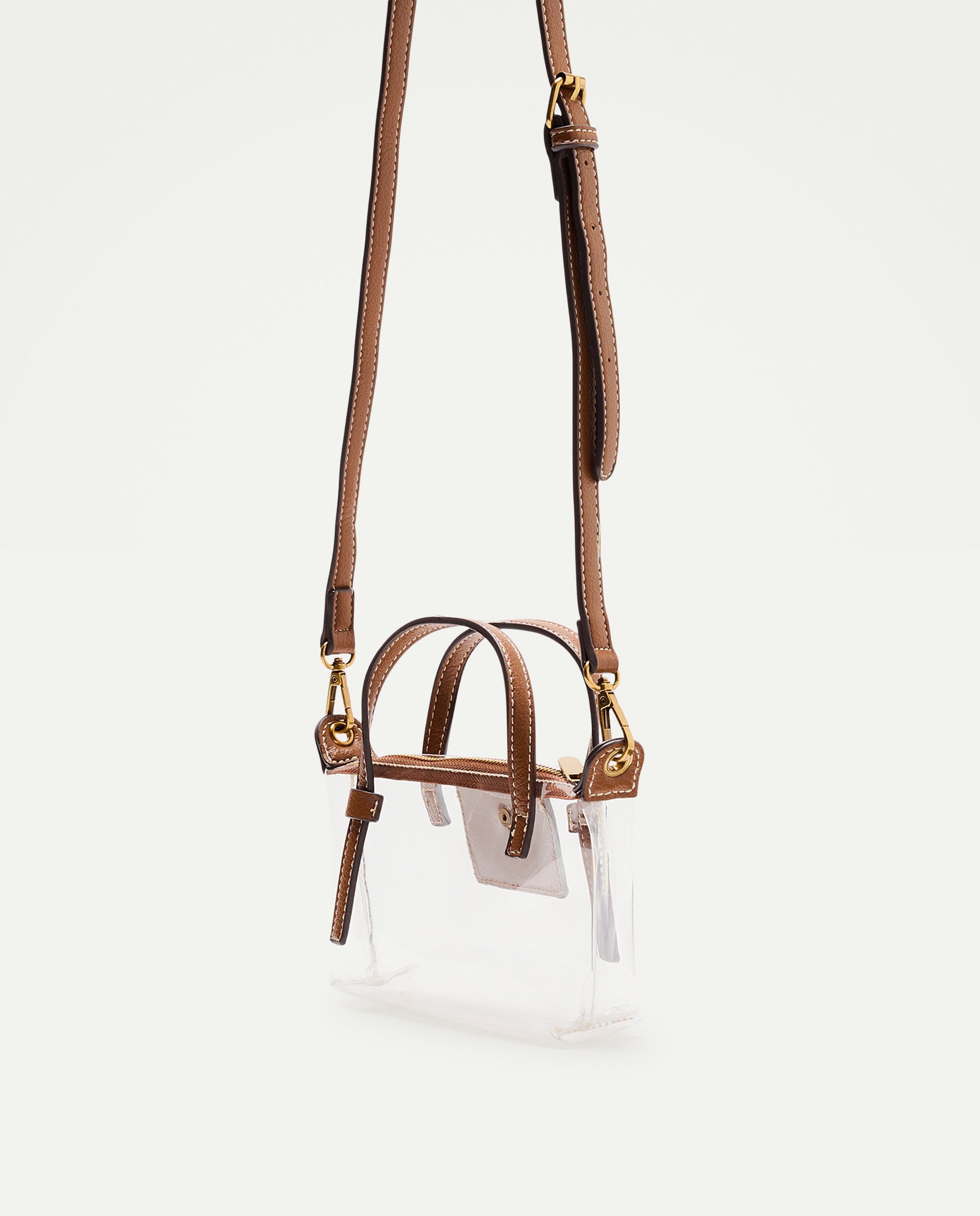 Mala Pequena Transparente 730 Camel-3