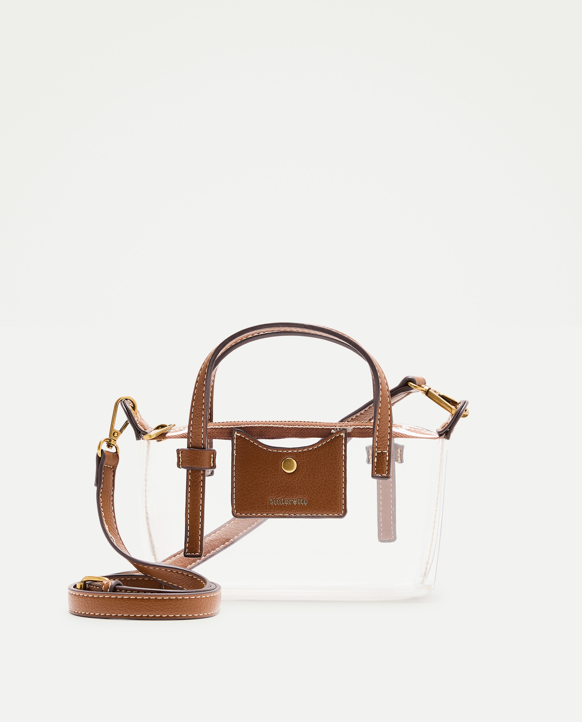 Mala Pequena Transparente 730 Camel-1