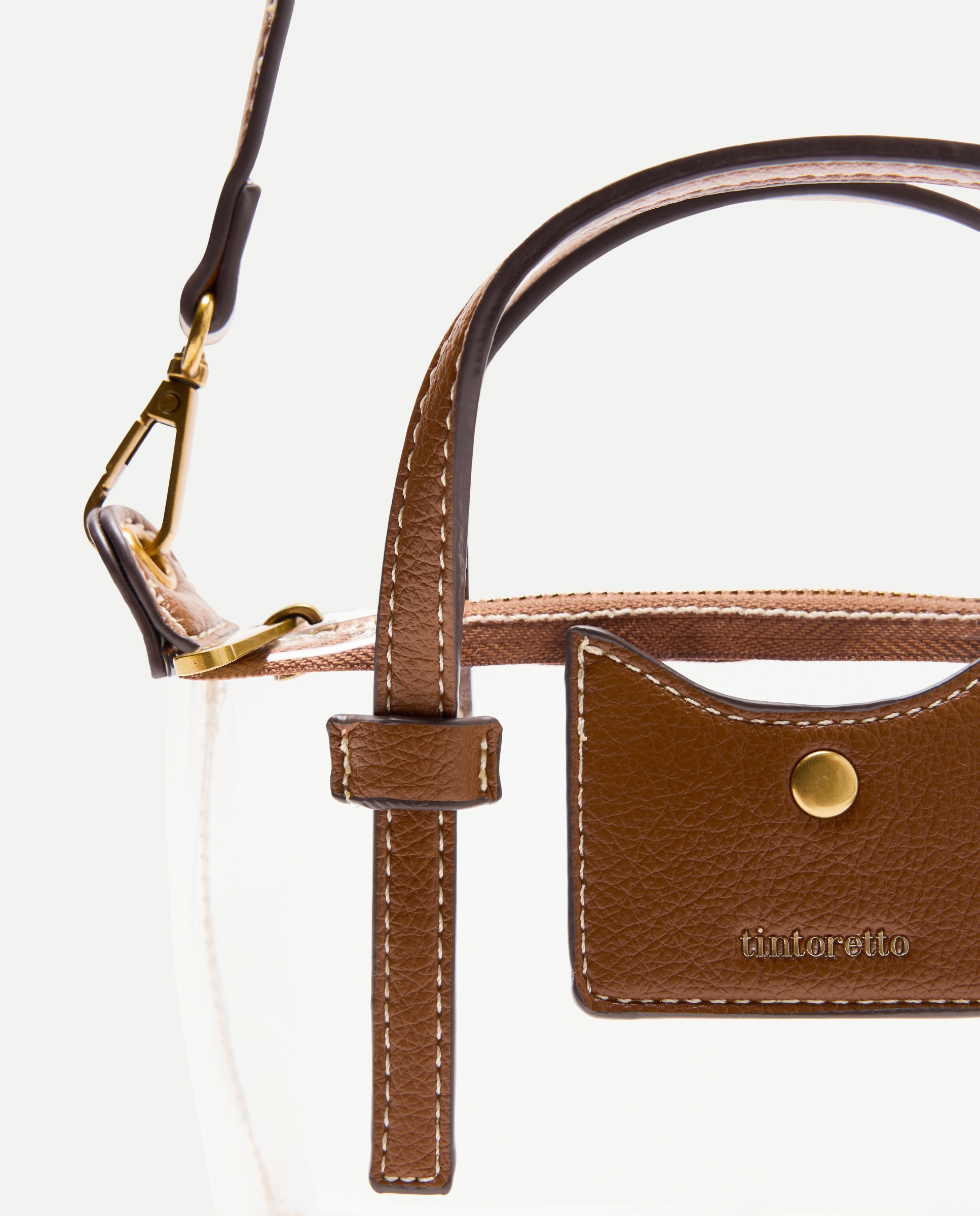 Mala Pequena Transparente 730 Camel-4