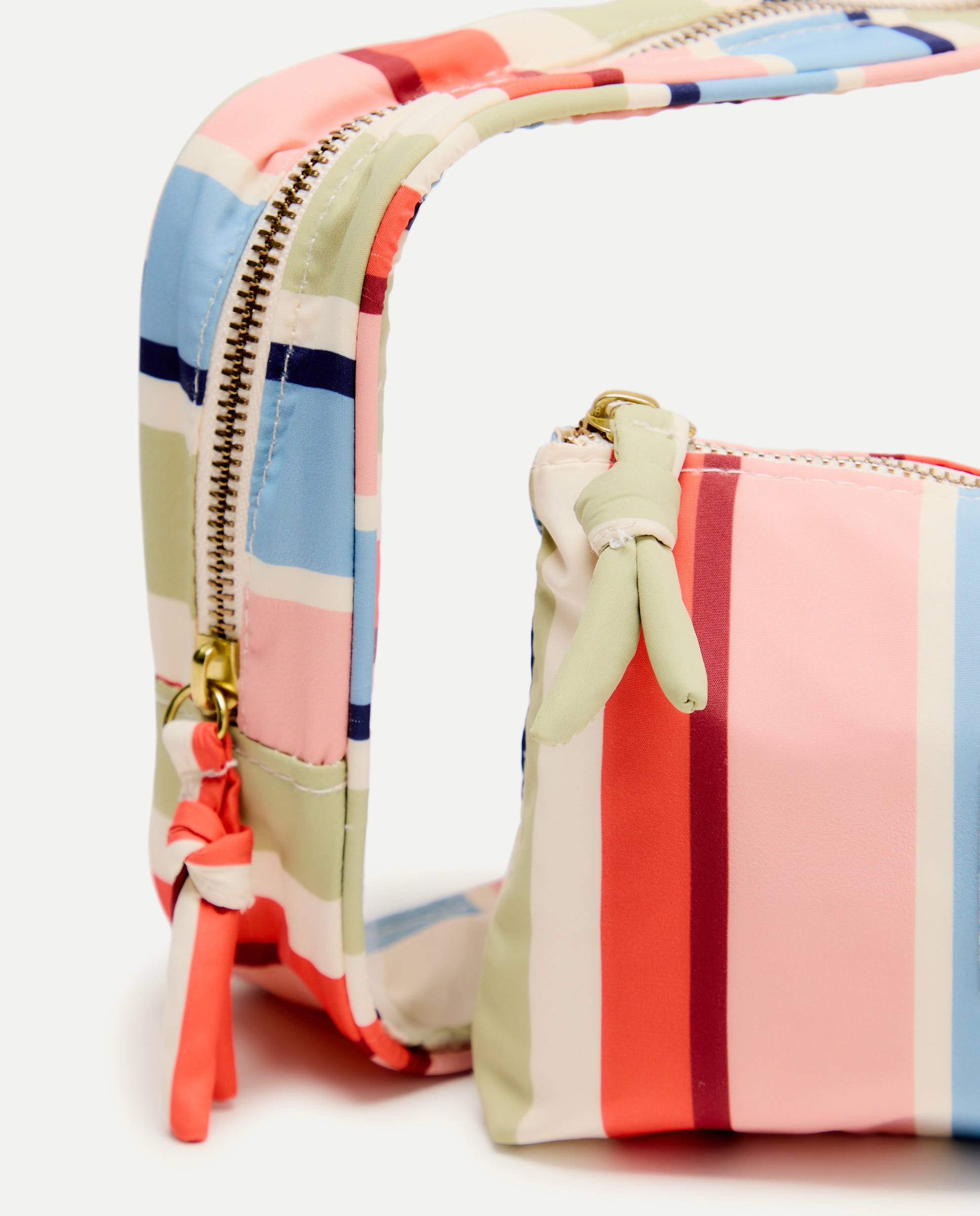 Pack de 2 Nécessaires - Transparente/às Riscas Rosa-4