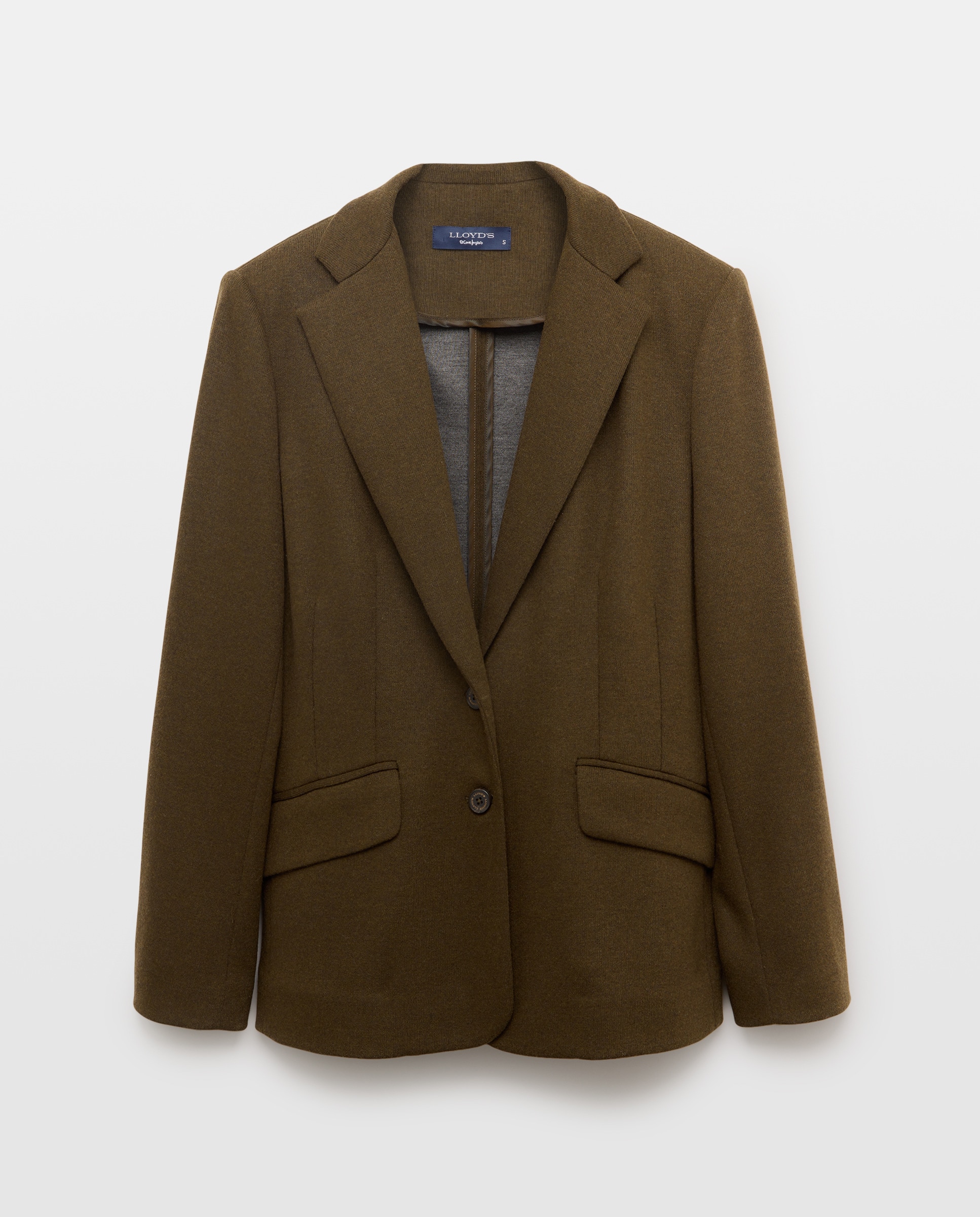 Blazer de Malha Cintado 520 Caqui-5