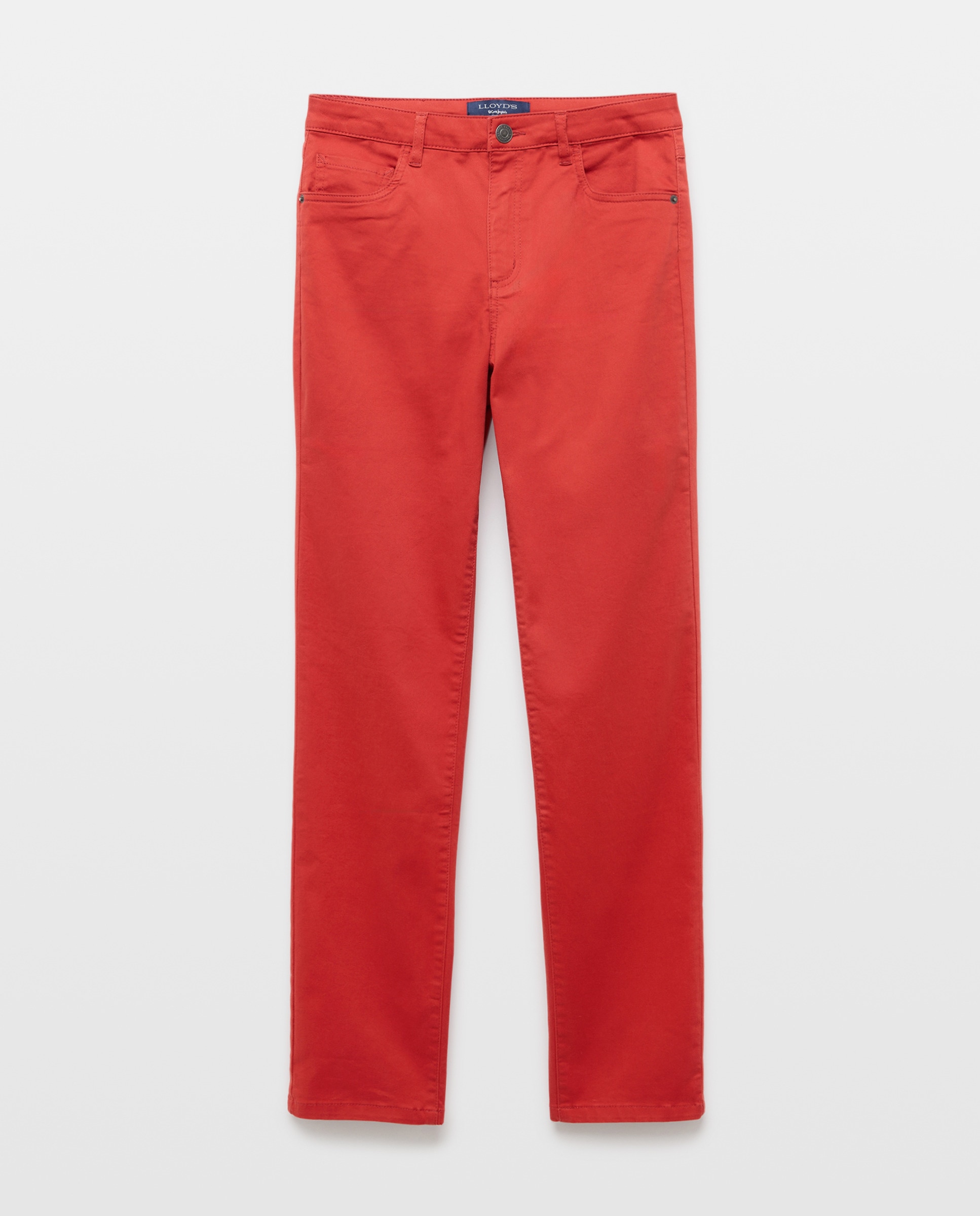 Calças Semi Skinny Básicas 600 Vermelho-4