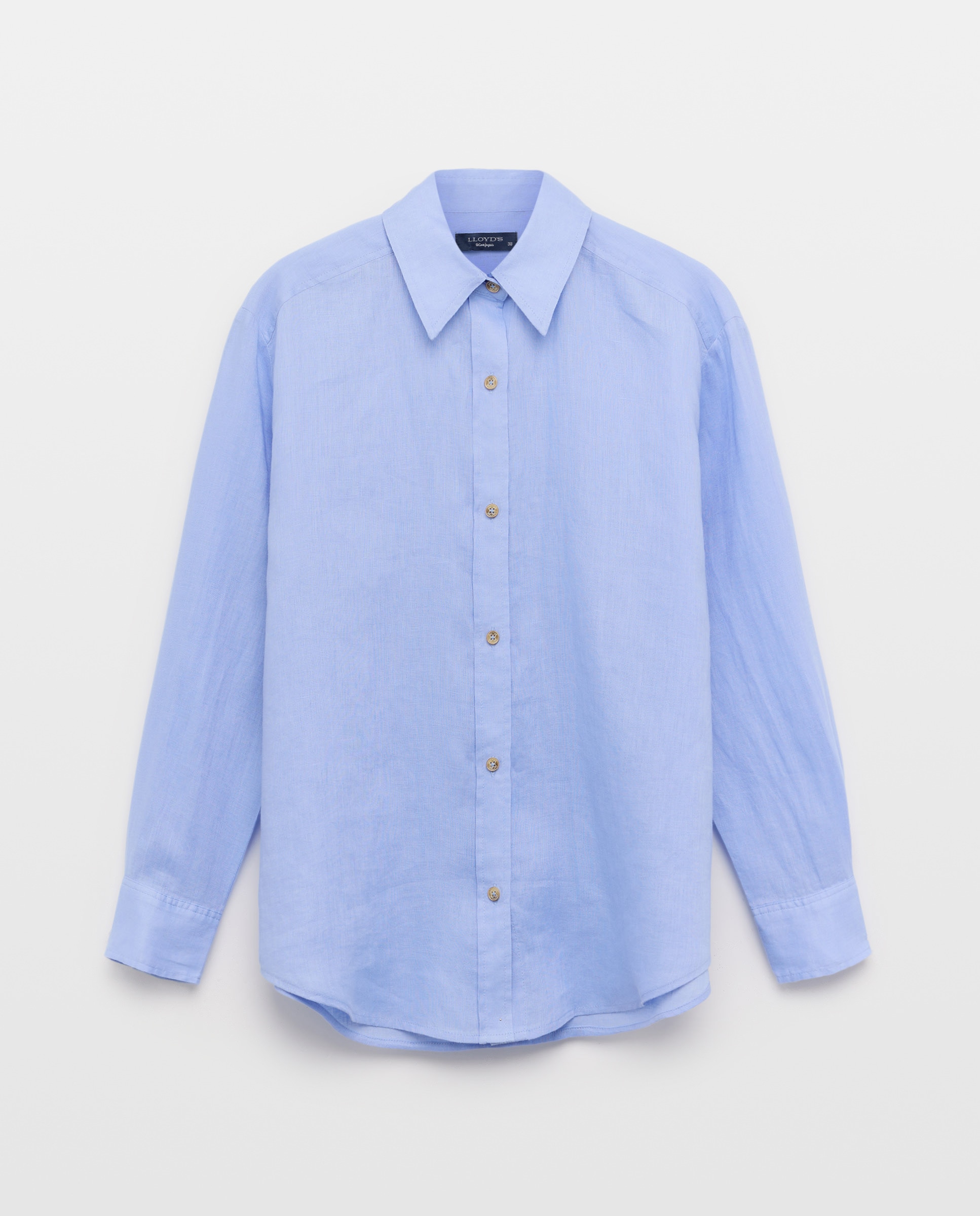 Camisa de Linho com Manga Comprida 440 Azulão-4