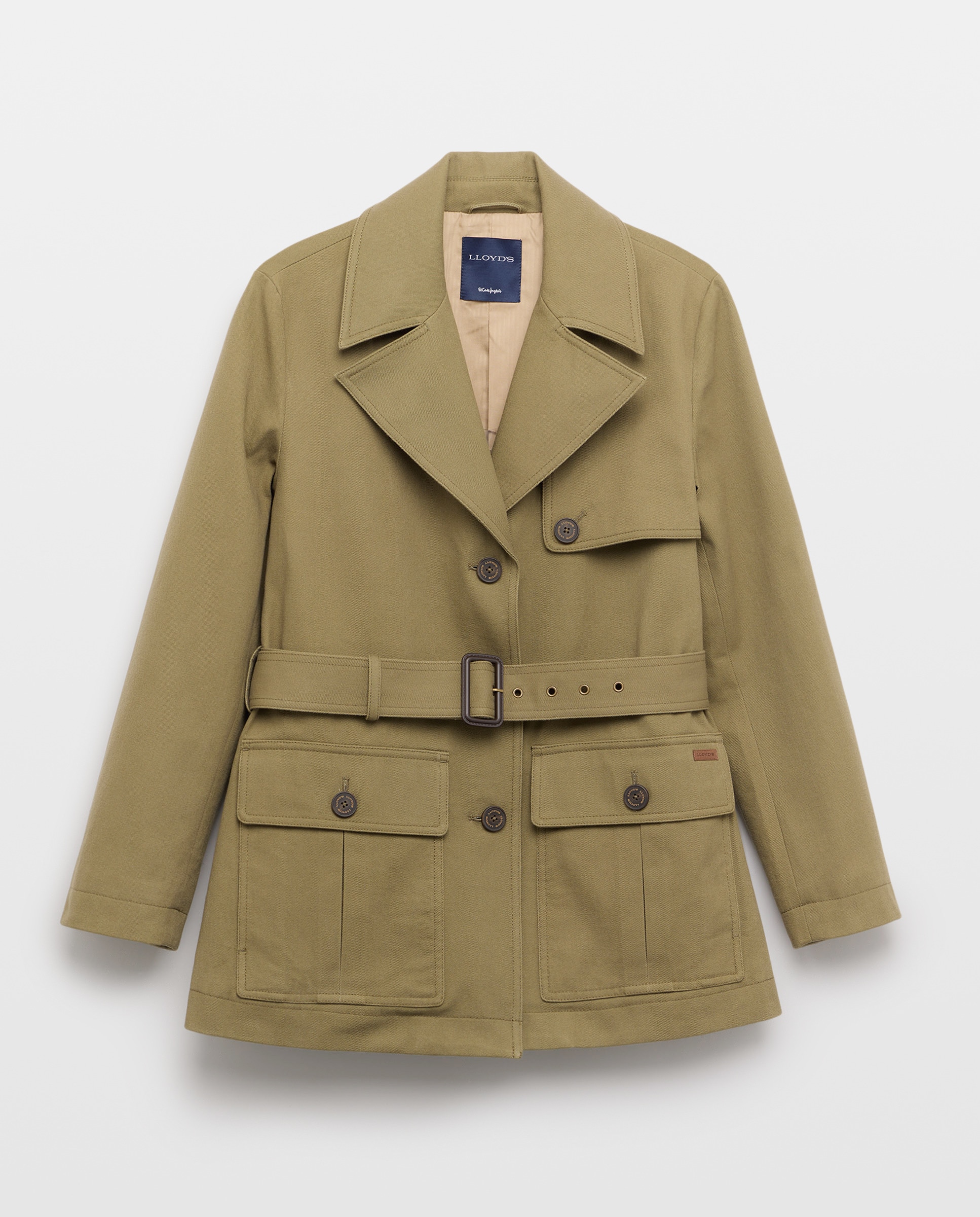 Parka Tipo Casaco Safari 520 Caqui-5