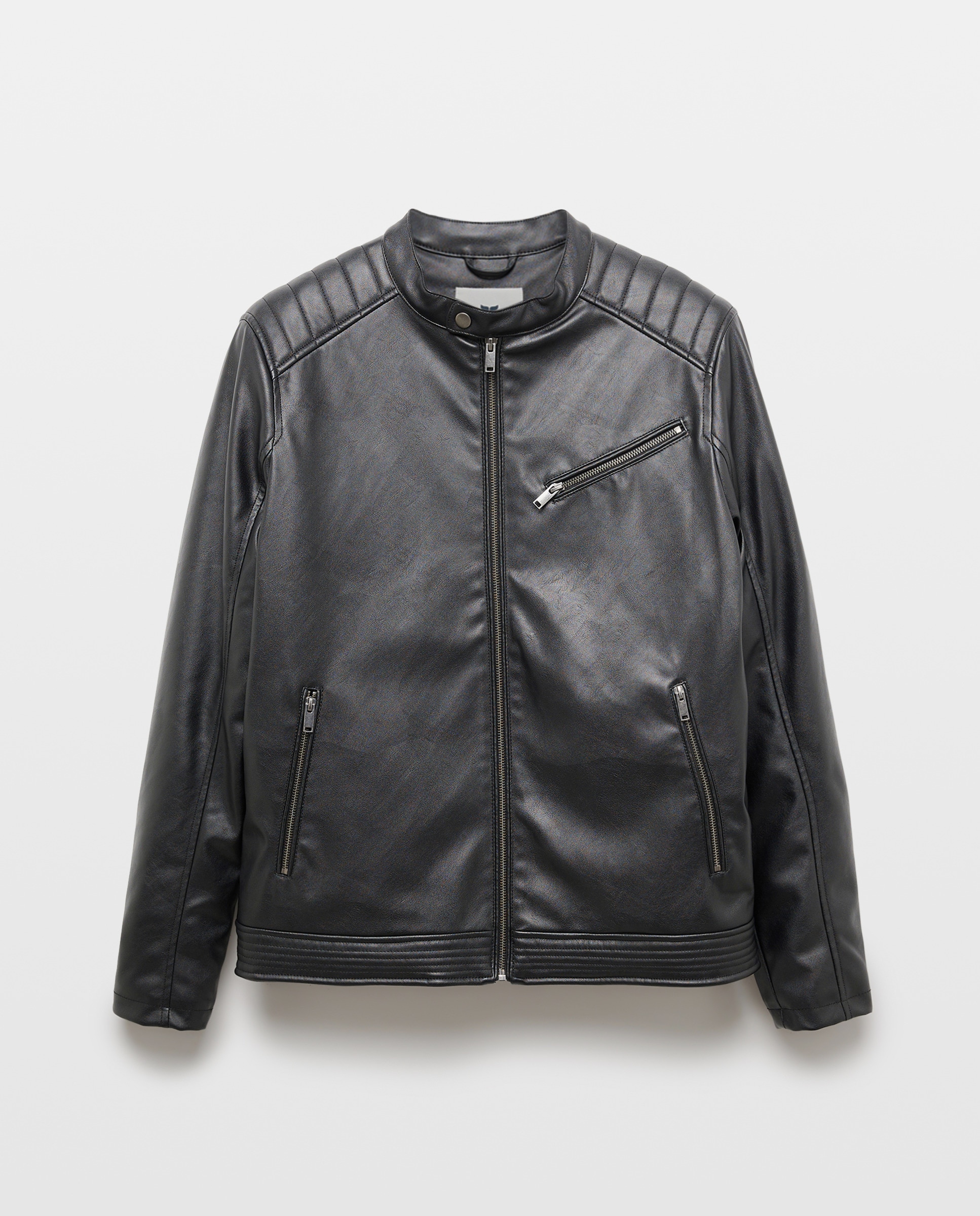 Blusão Biker em Polipele Preto-5