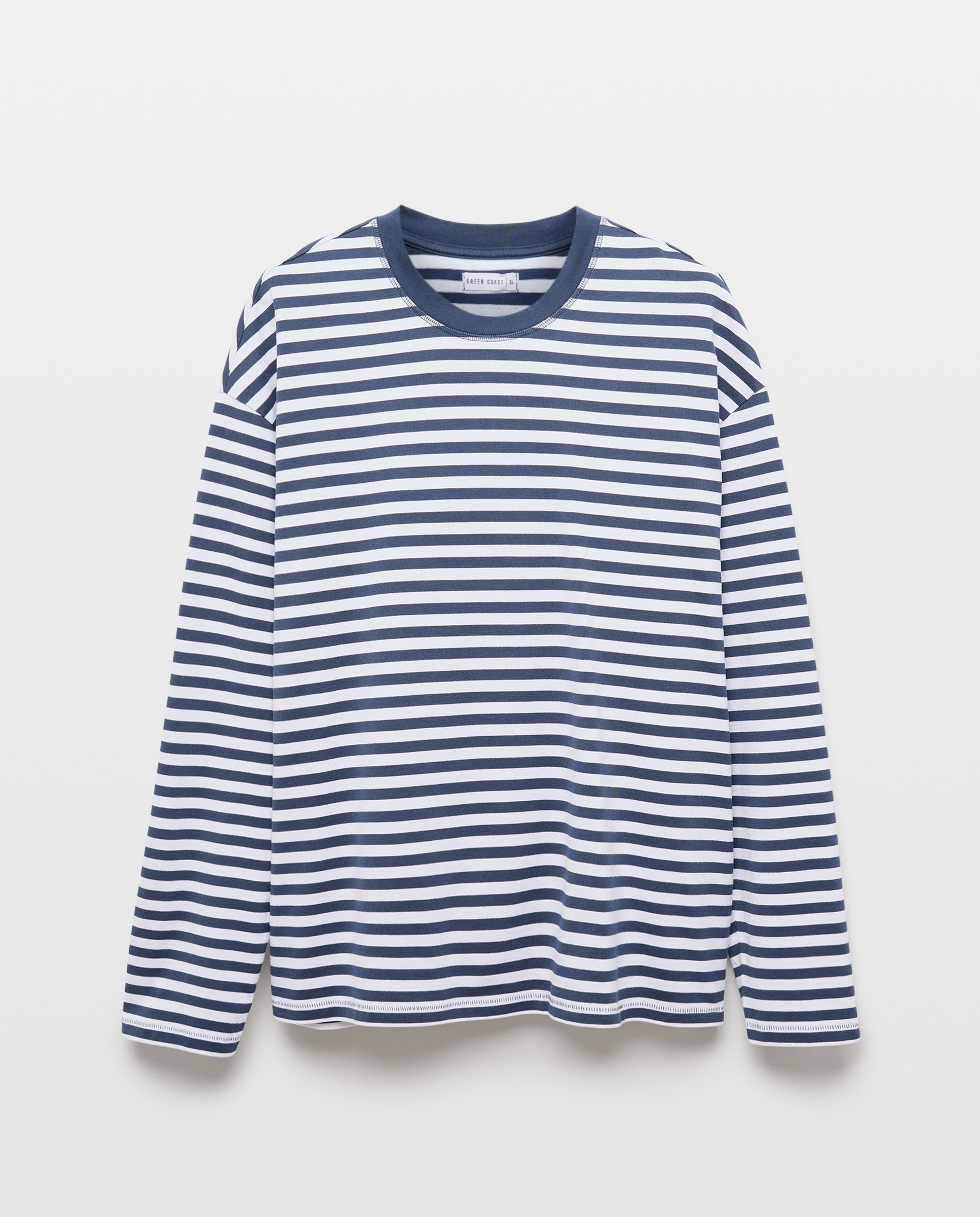 Camisola de Manga Comprida com Risca de Marinheiro Azul-marinho-5