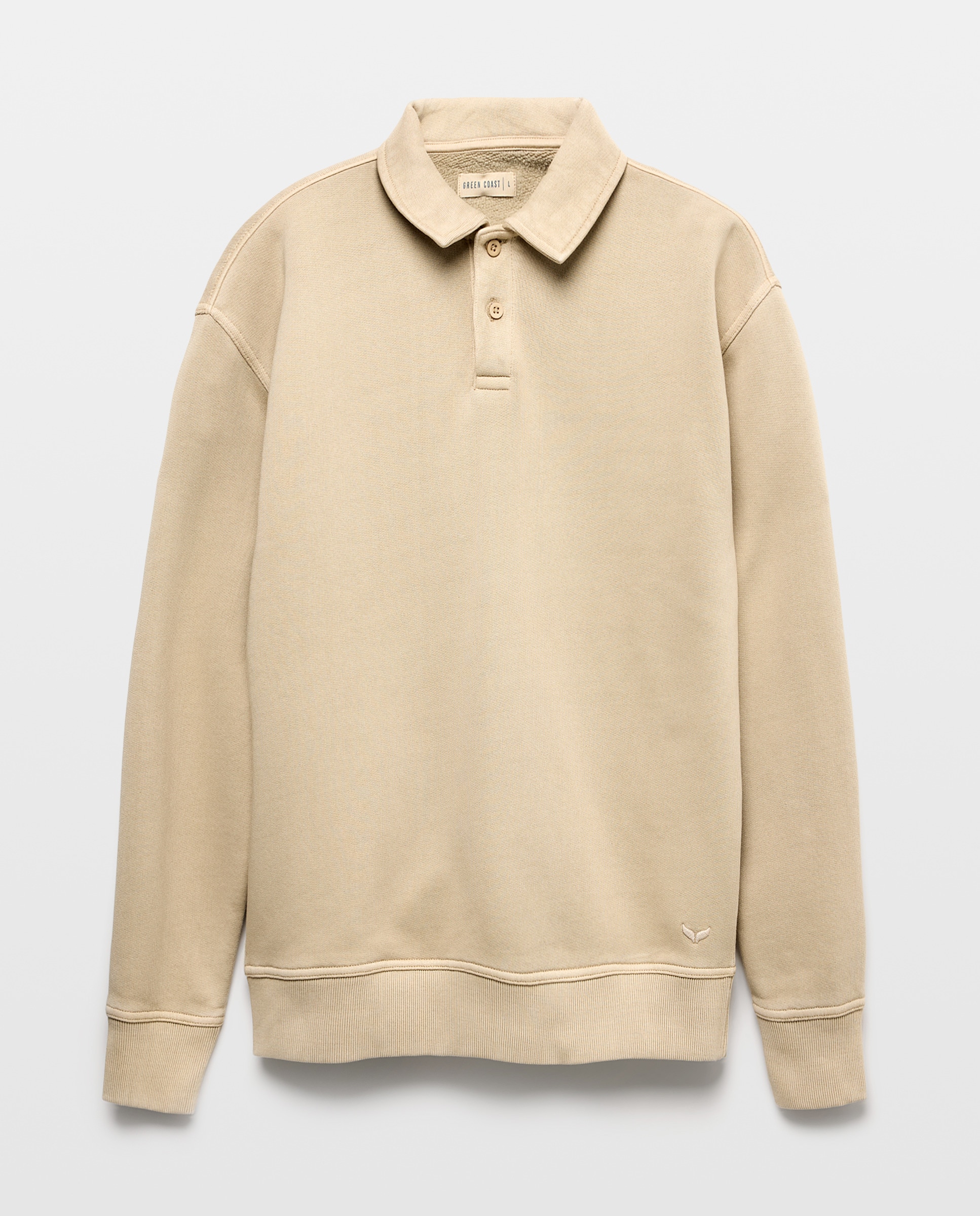 Polo Tipo Sweatshirt com Manga Comprida 850 Pedra-5