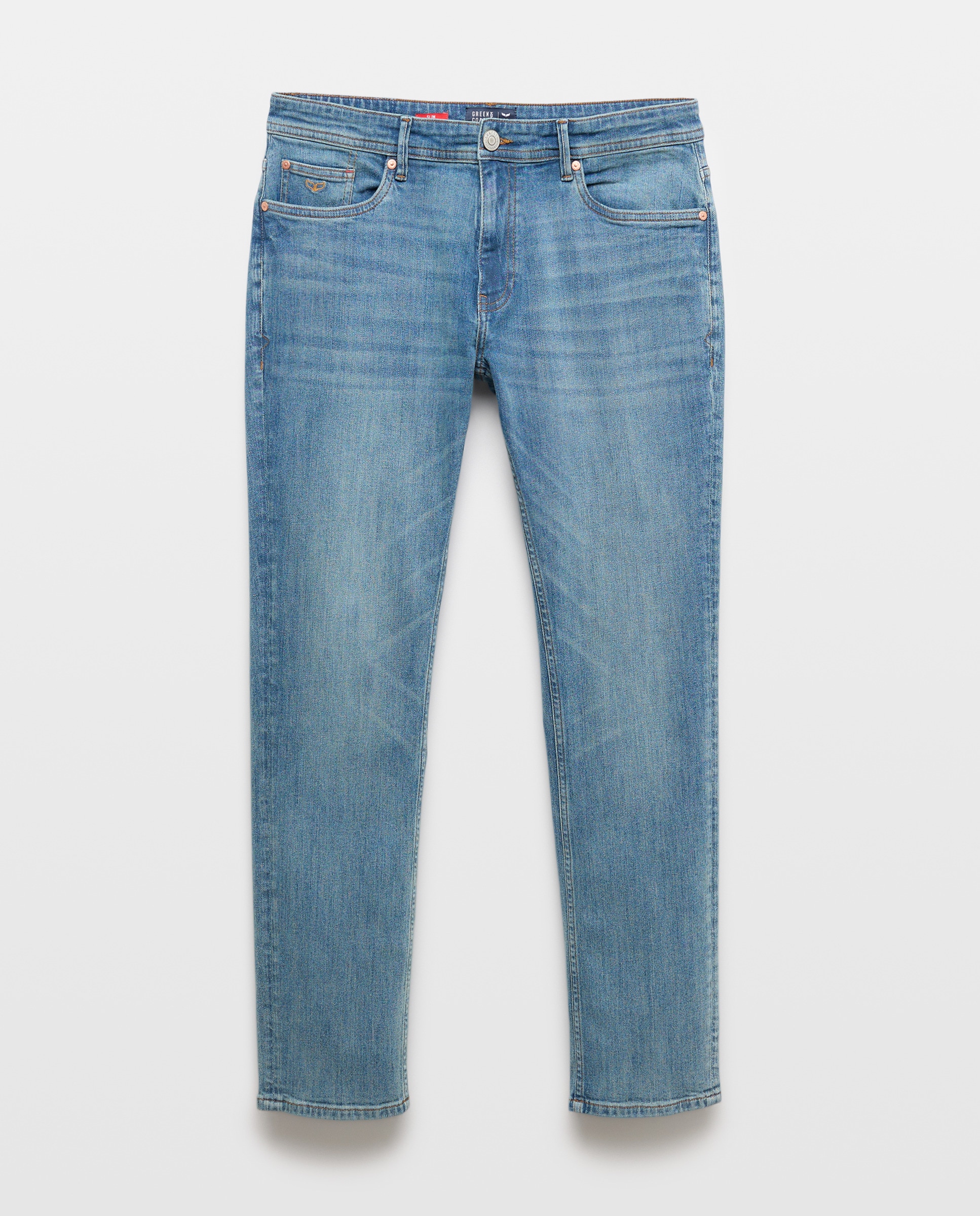 Jeans Slim Azul Suave-4