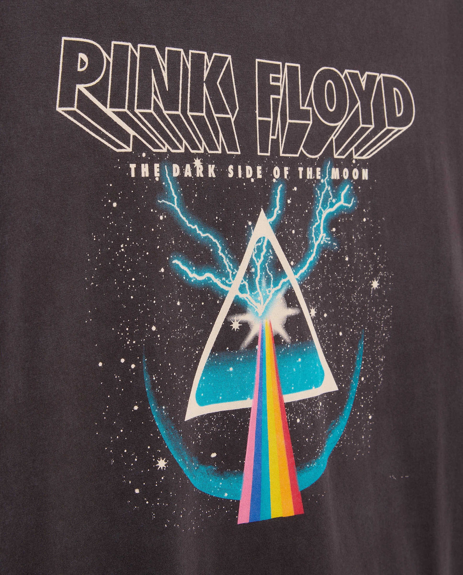 T-shirt de Manga Curta com Estampado de Música Pink Floyd Preto-6