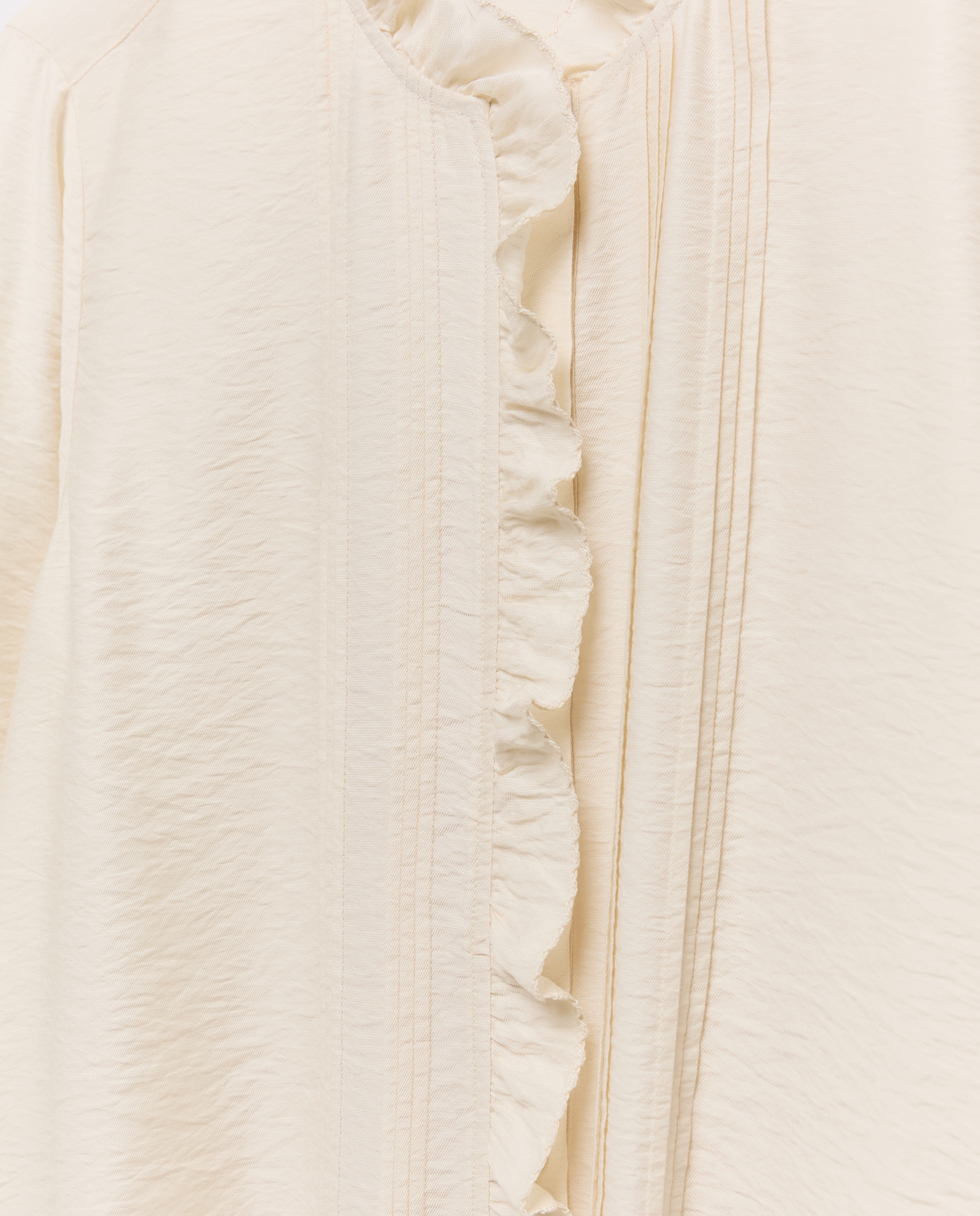 Camisa de Viscose Lisa com Manga Comprida 120 Cru-6