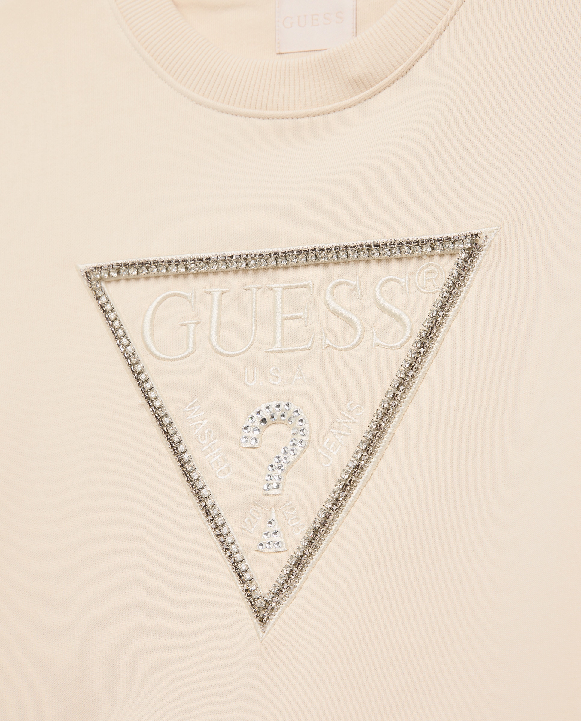 Sweatshirt sem Capuz Bege-5