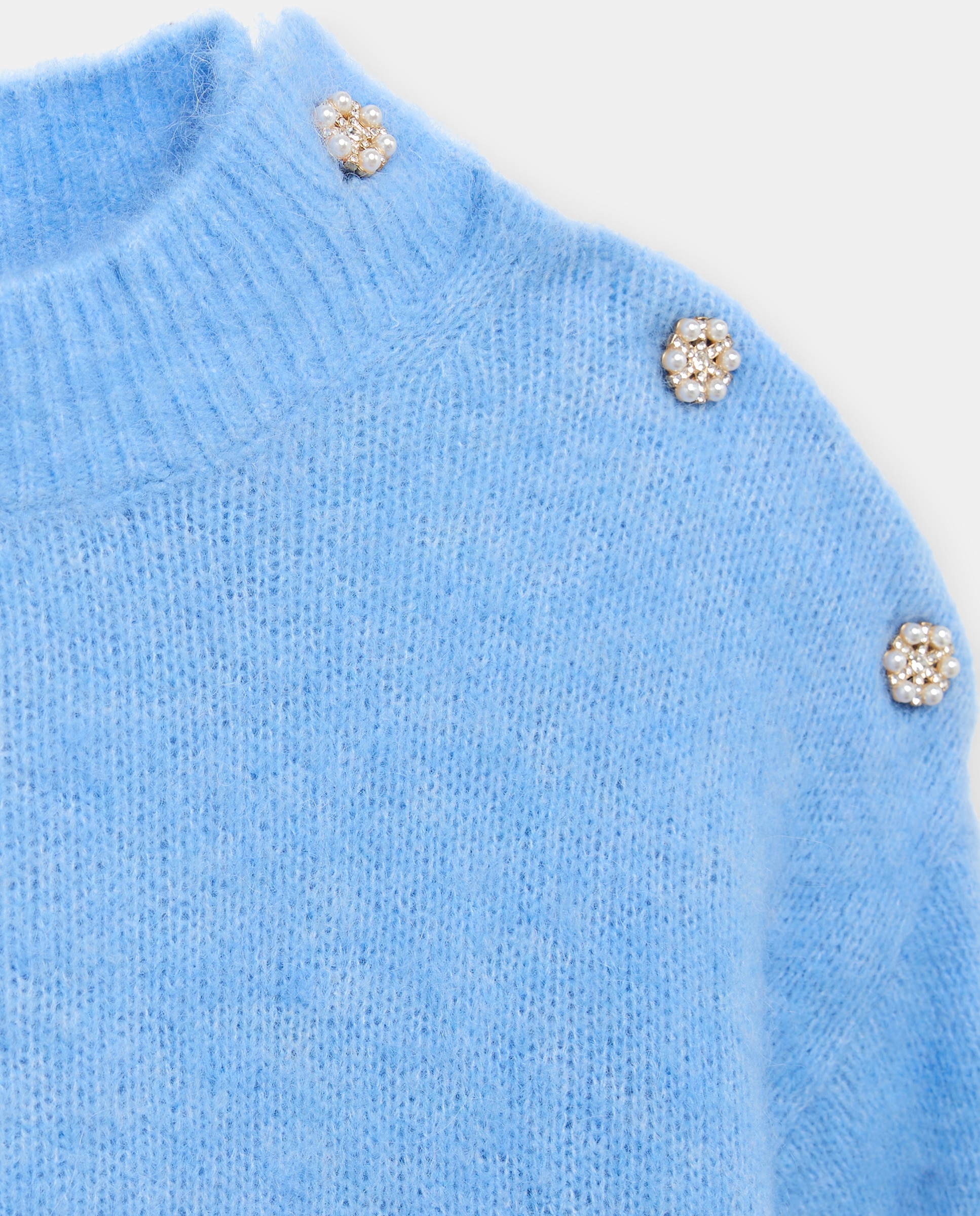 Camisola de Malha com Botões no Ombro 430 Azul Escuro-6