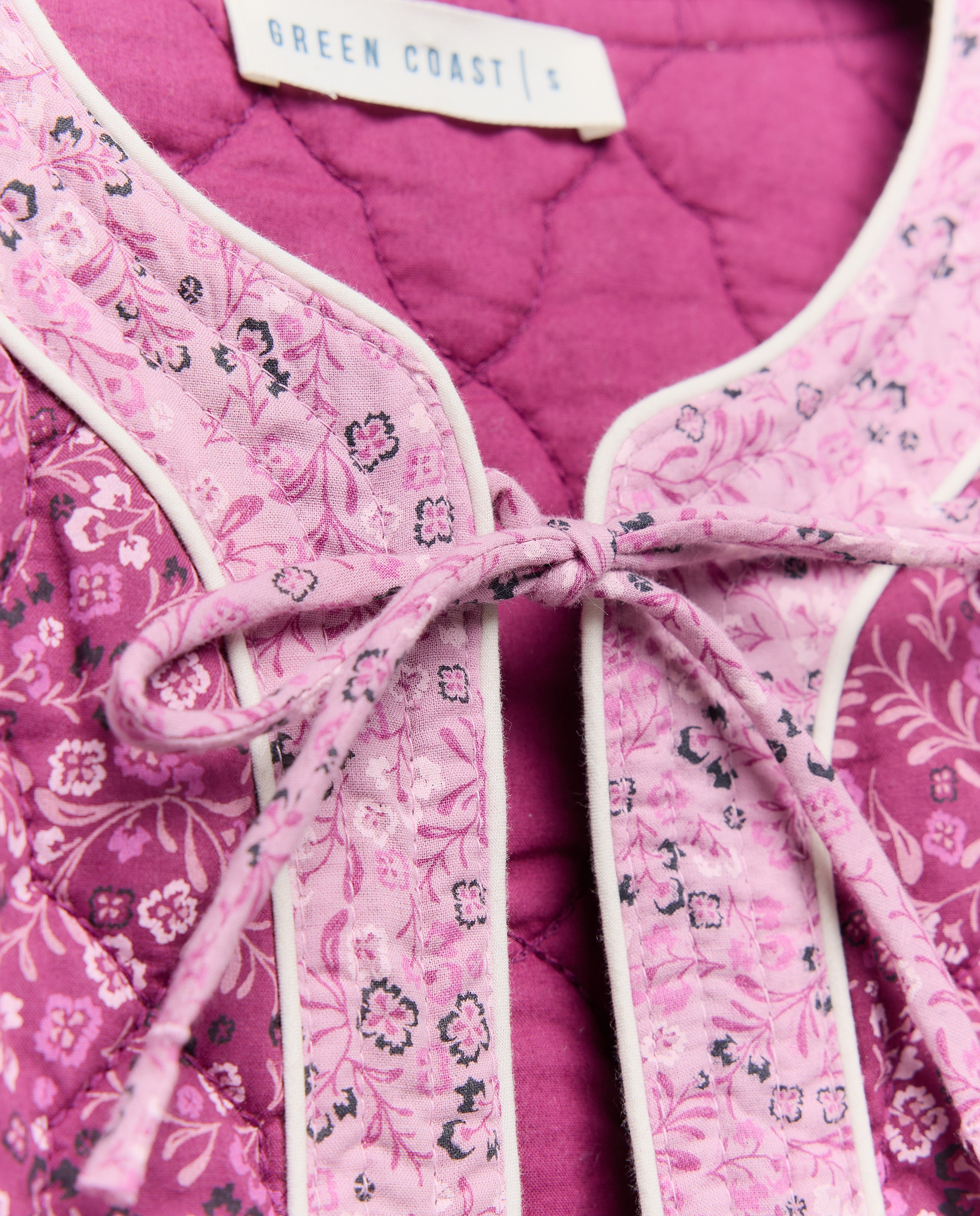Colete com Estampado Floral 230 Rosa Escuro-5