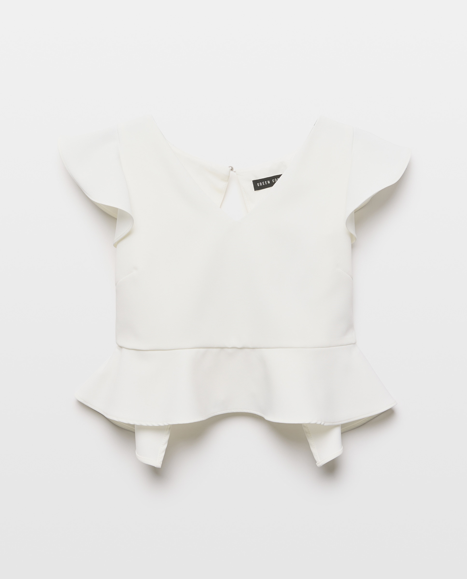 Top Liso com Decote em Bico Branco-marfim-4