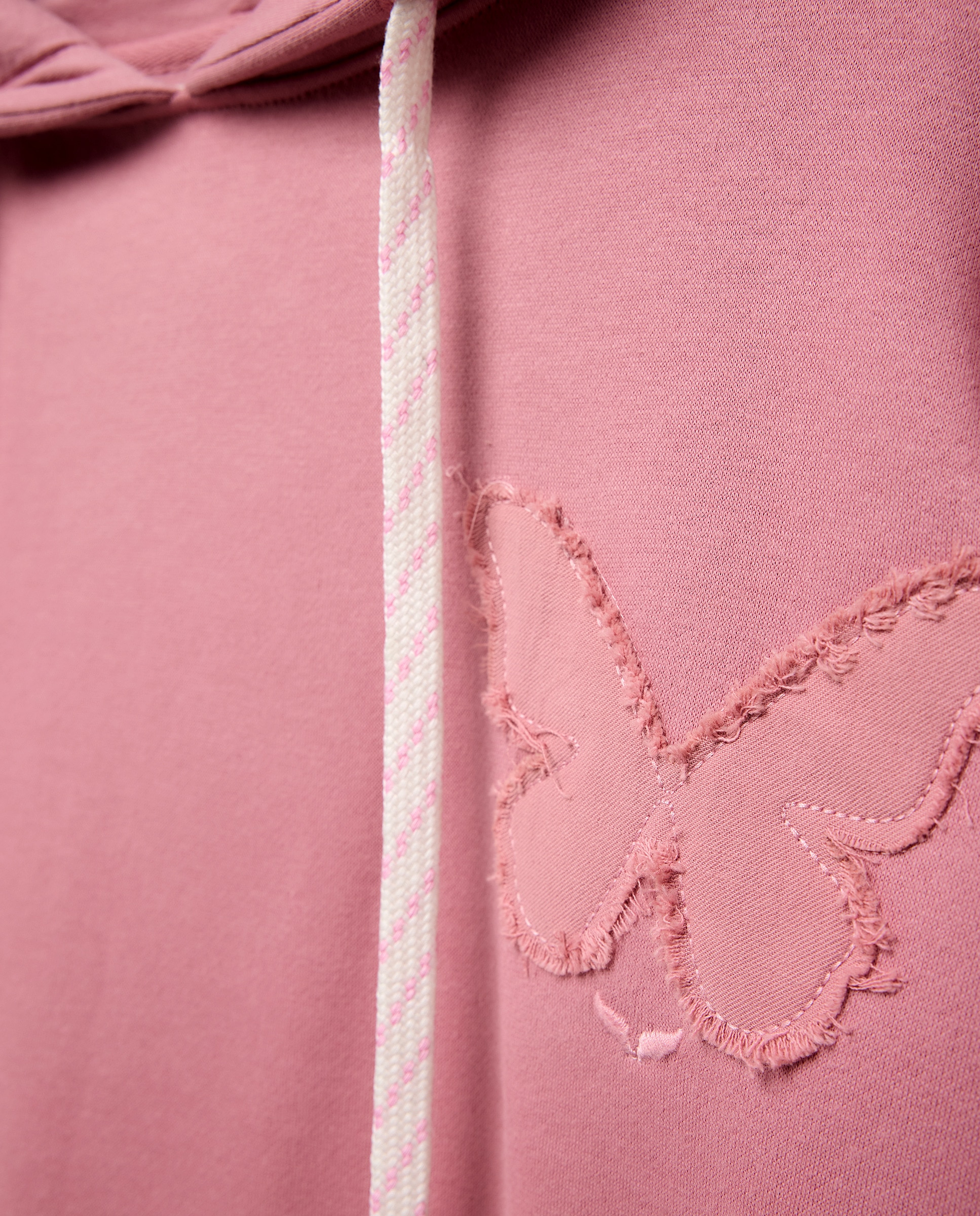 Sweatshirt com Capuz Fechado e Bordado 220 Rosa Pálido-6