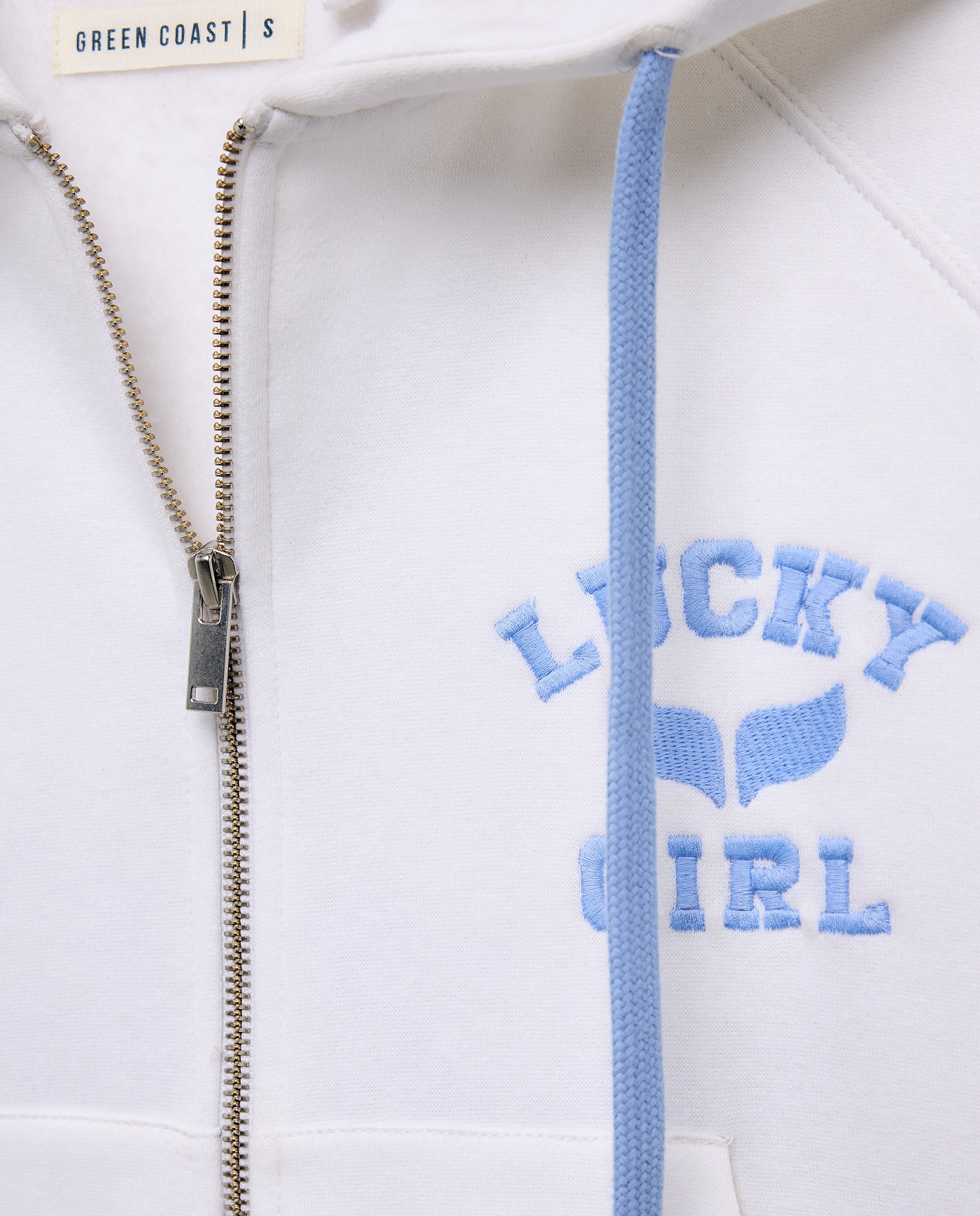 Sweatshirt com Capuz Aberto Hoodie Branco-6