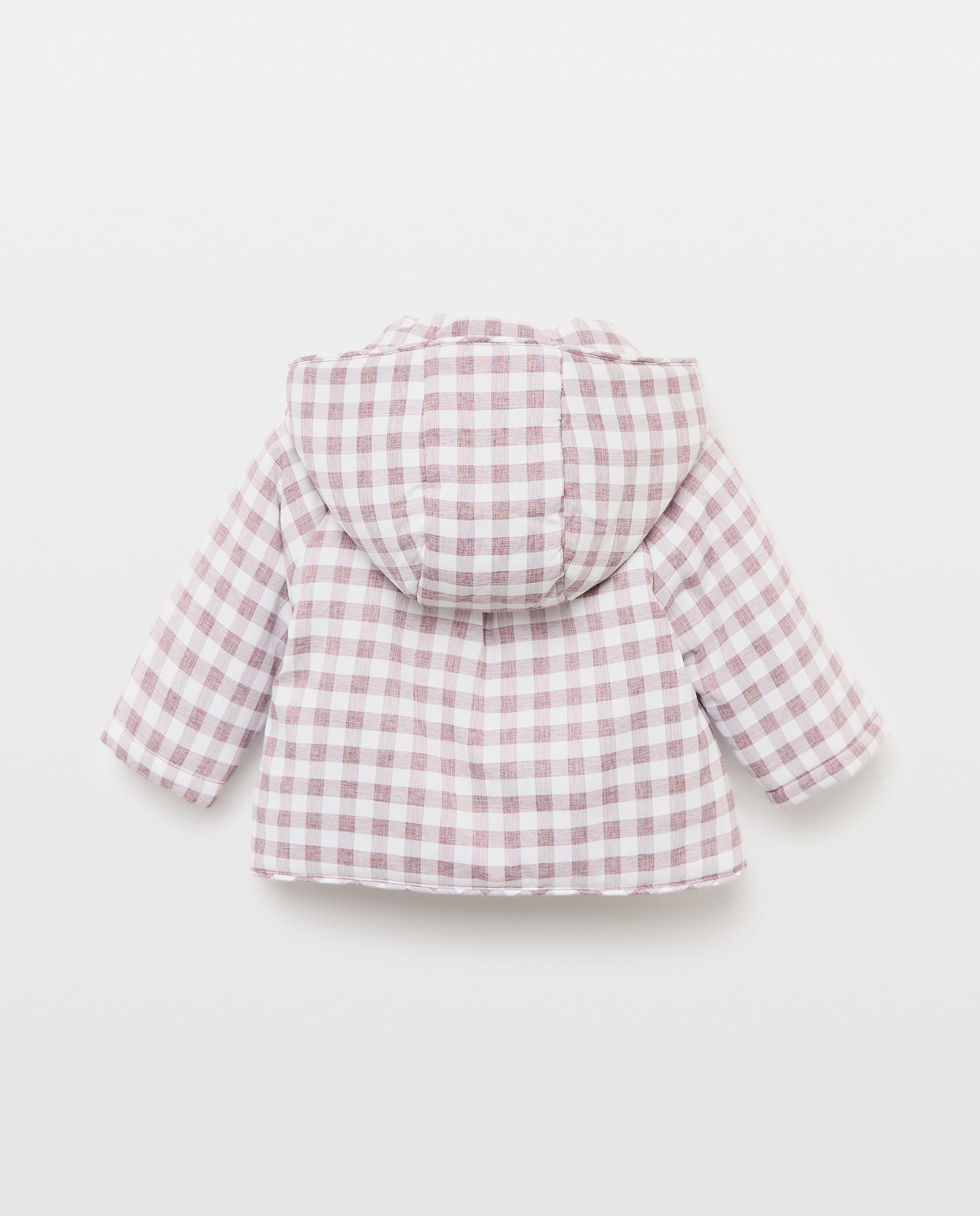 Gabardine Ligeira de Bebé com Capuz Desmontável Rosa-2