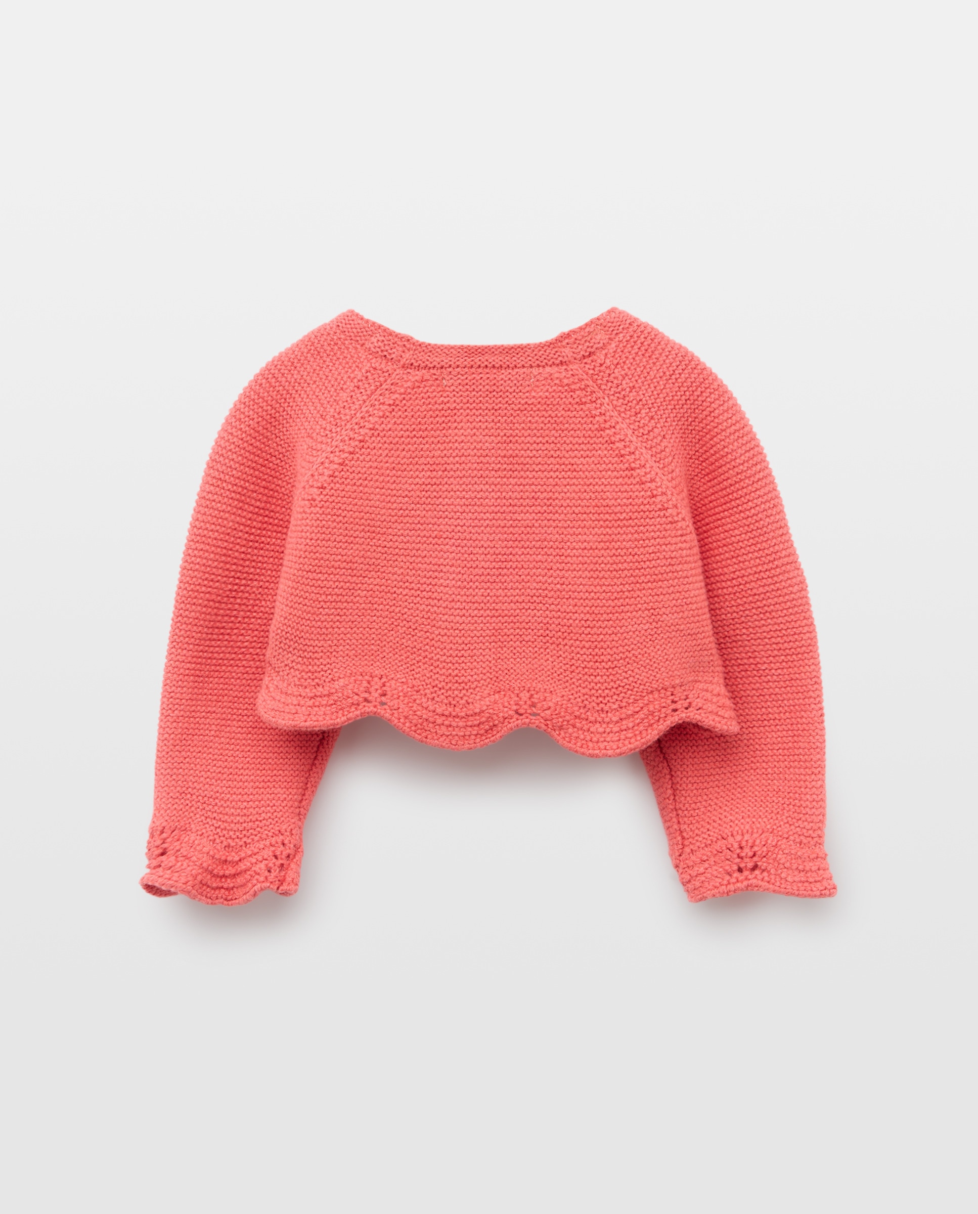 Casaco Curto Básico de Bebé com Manga Raglã 630 Coral-2