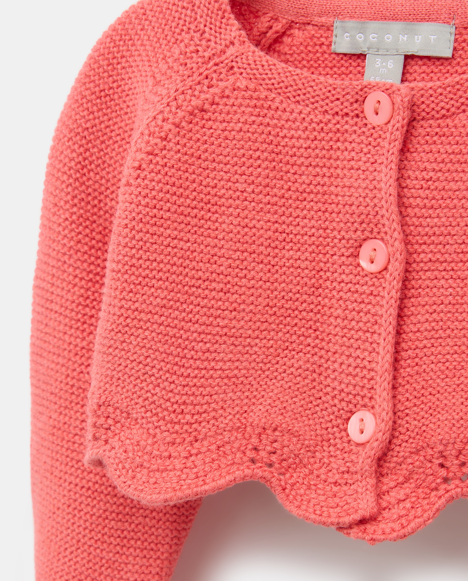 Casaco Curto Básico de Bebé com Manga Raglã 630 Coral-3