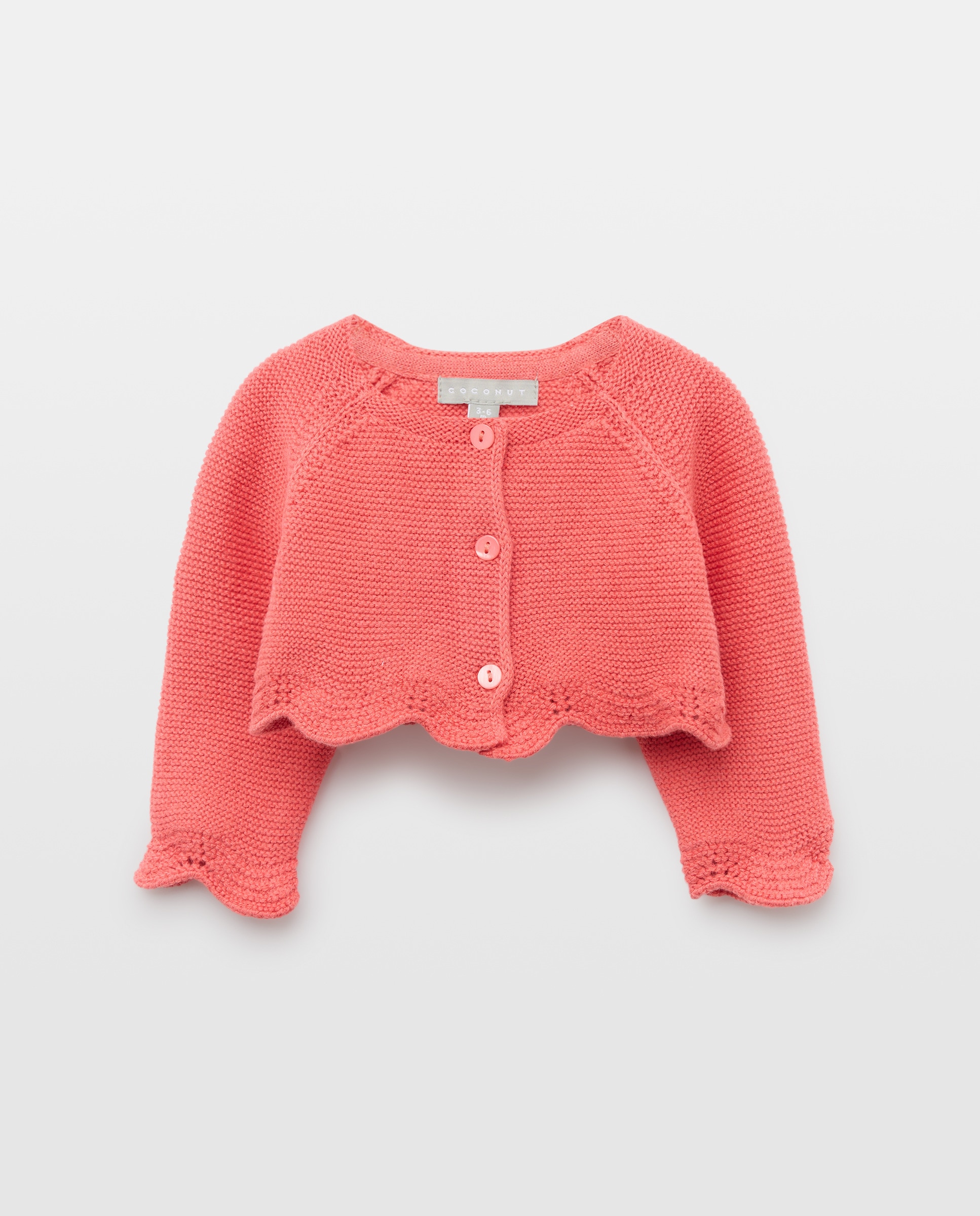 Casaco Curto Básico de Bebé com Manga Raglã 630 Coral-1