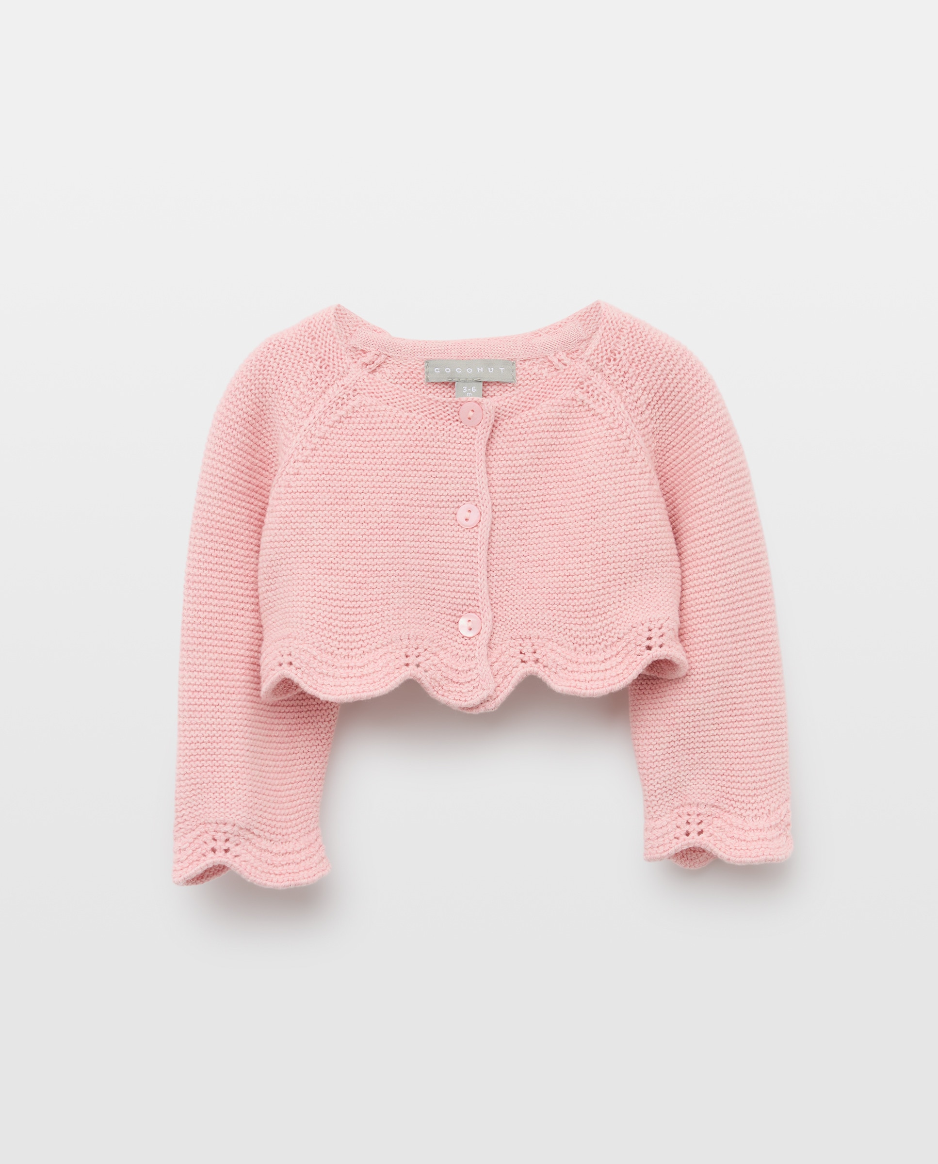Casaco Curto Básico de Bebé com Manga Raglã 200 Rosa-1