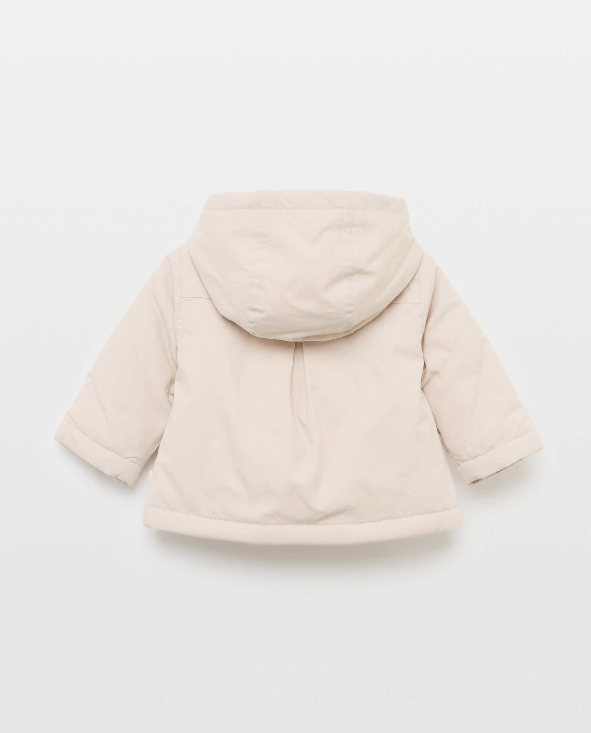 Gabardine Ligeira de Bebé com Forro de Fantasia, Aba Cruzada e Capuz Coconut El Corte Inglés Bege-2